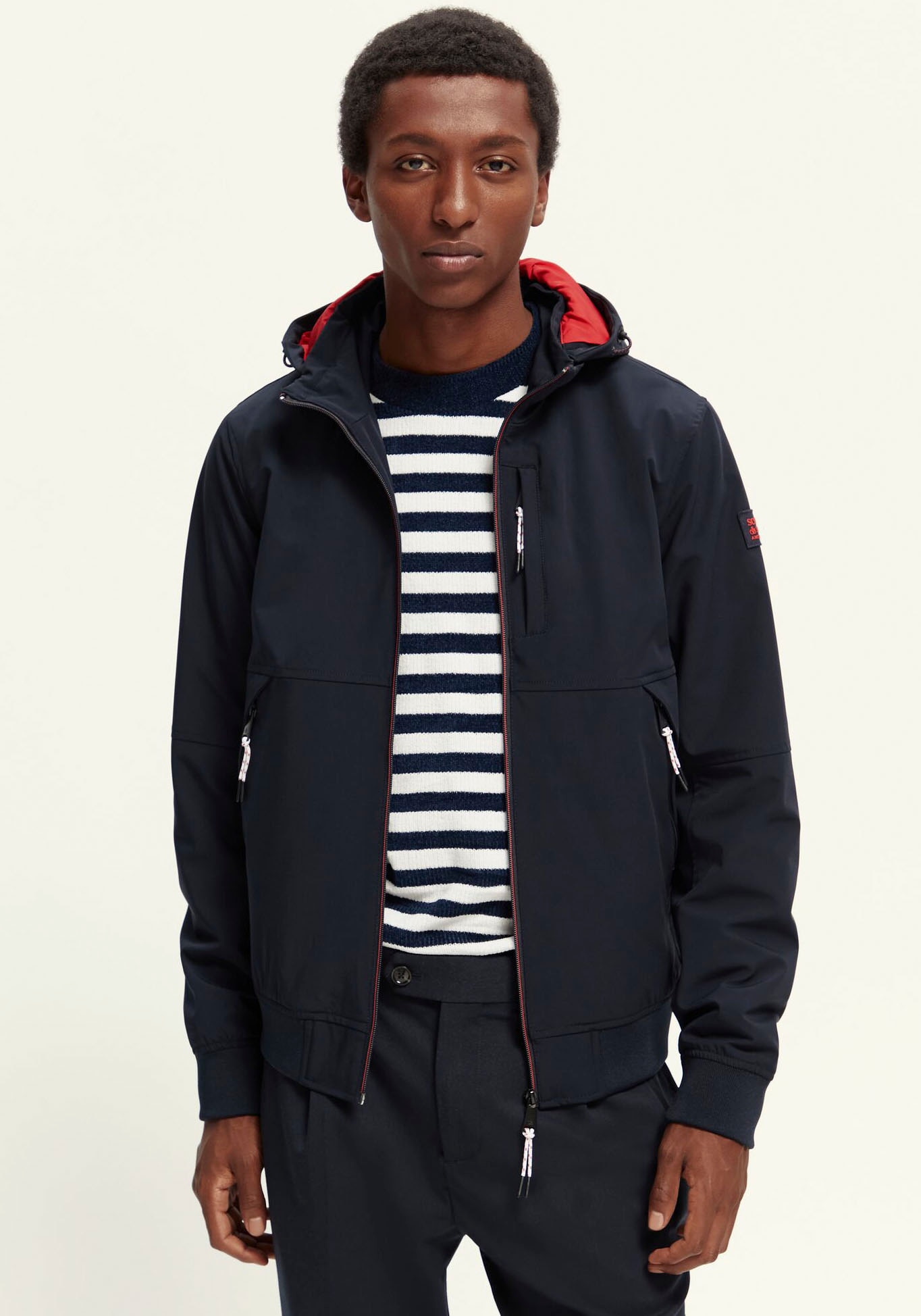 Outdoorjacke »Stretch Nylon hooded jacket«, mit Kapuze, mit Kapuze