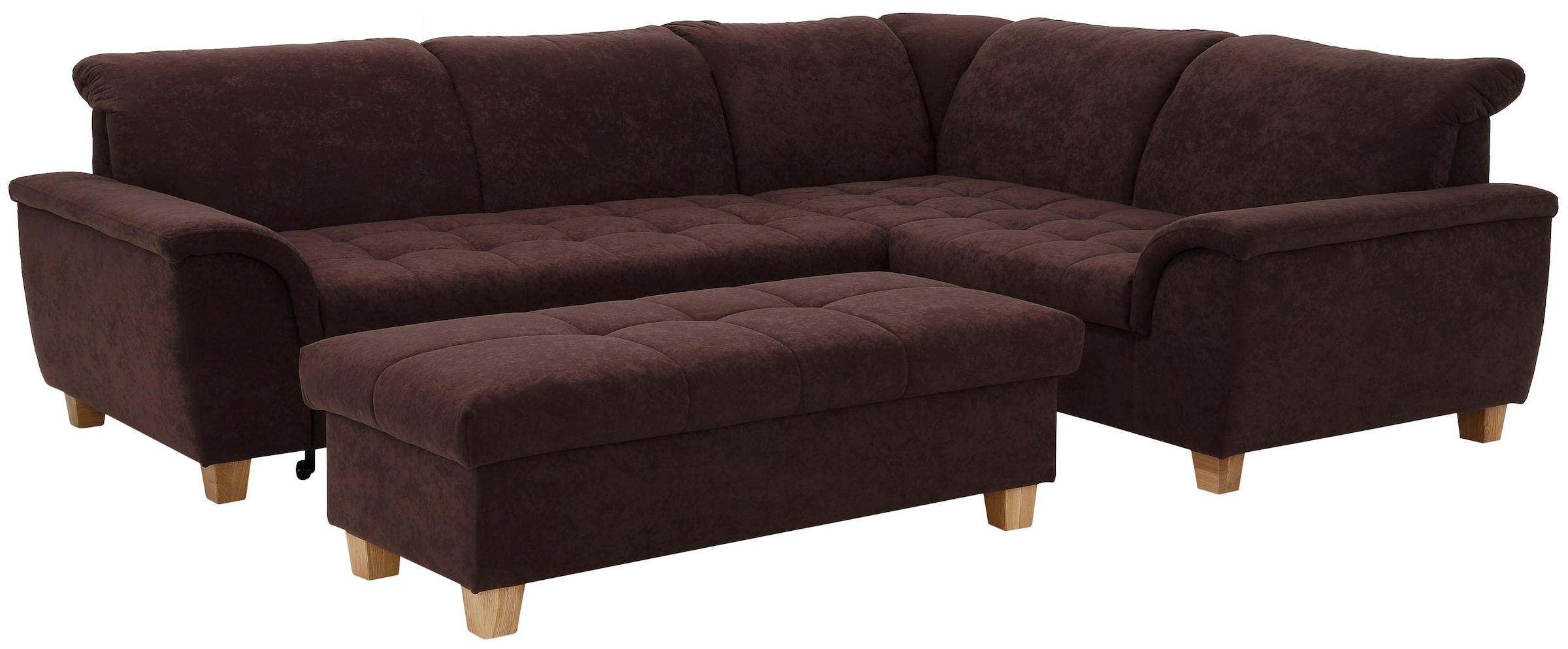 Home affaire Ecksofa »Lyla L-Form« wahlweise mit Rückenfunktion und Bettfunktion