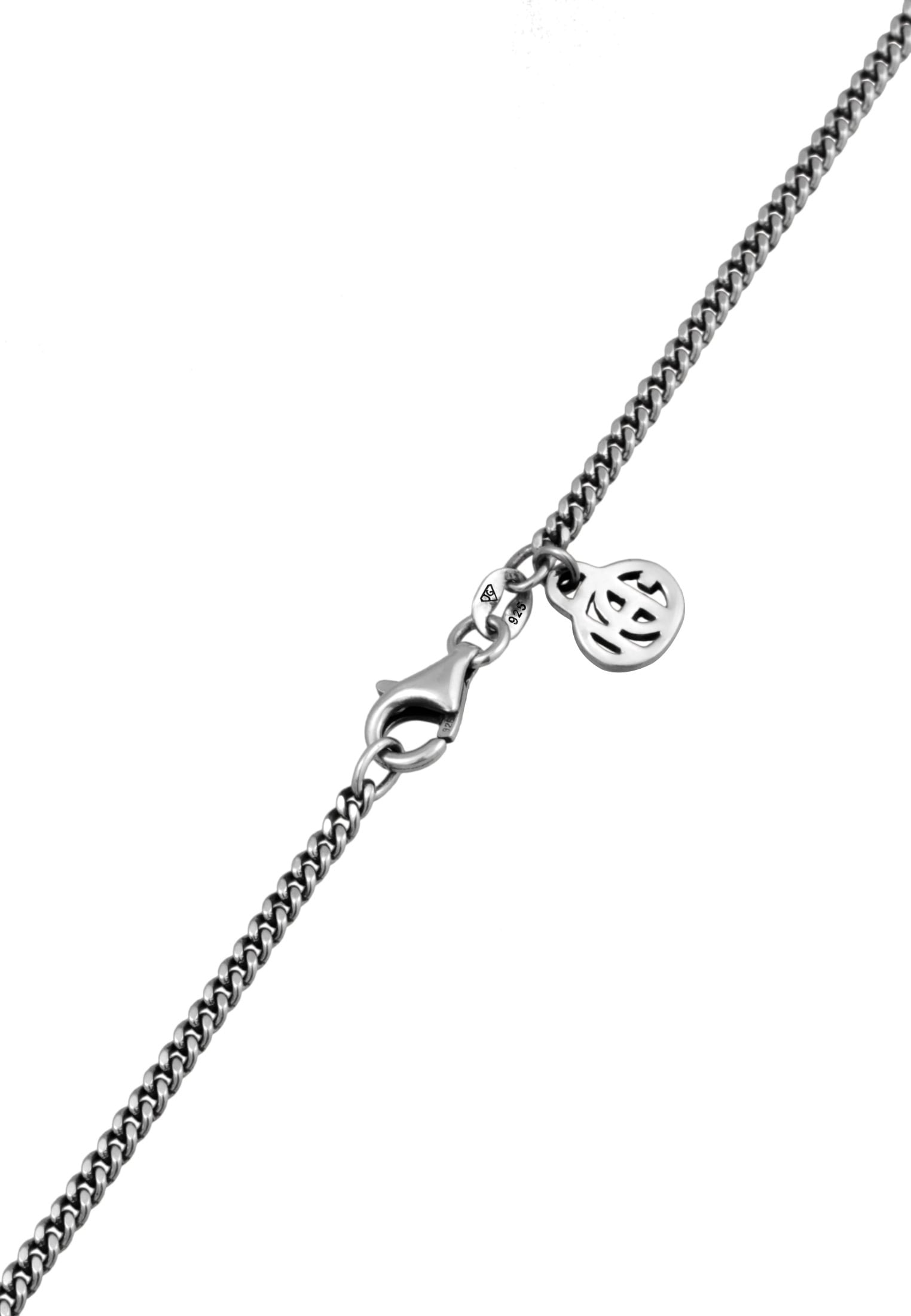 HAZE & GLORY Kette mit Anhänger »Halskette Labradorit Anhänger 925 Silber oxidiert«