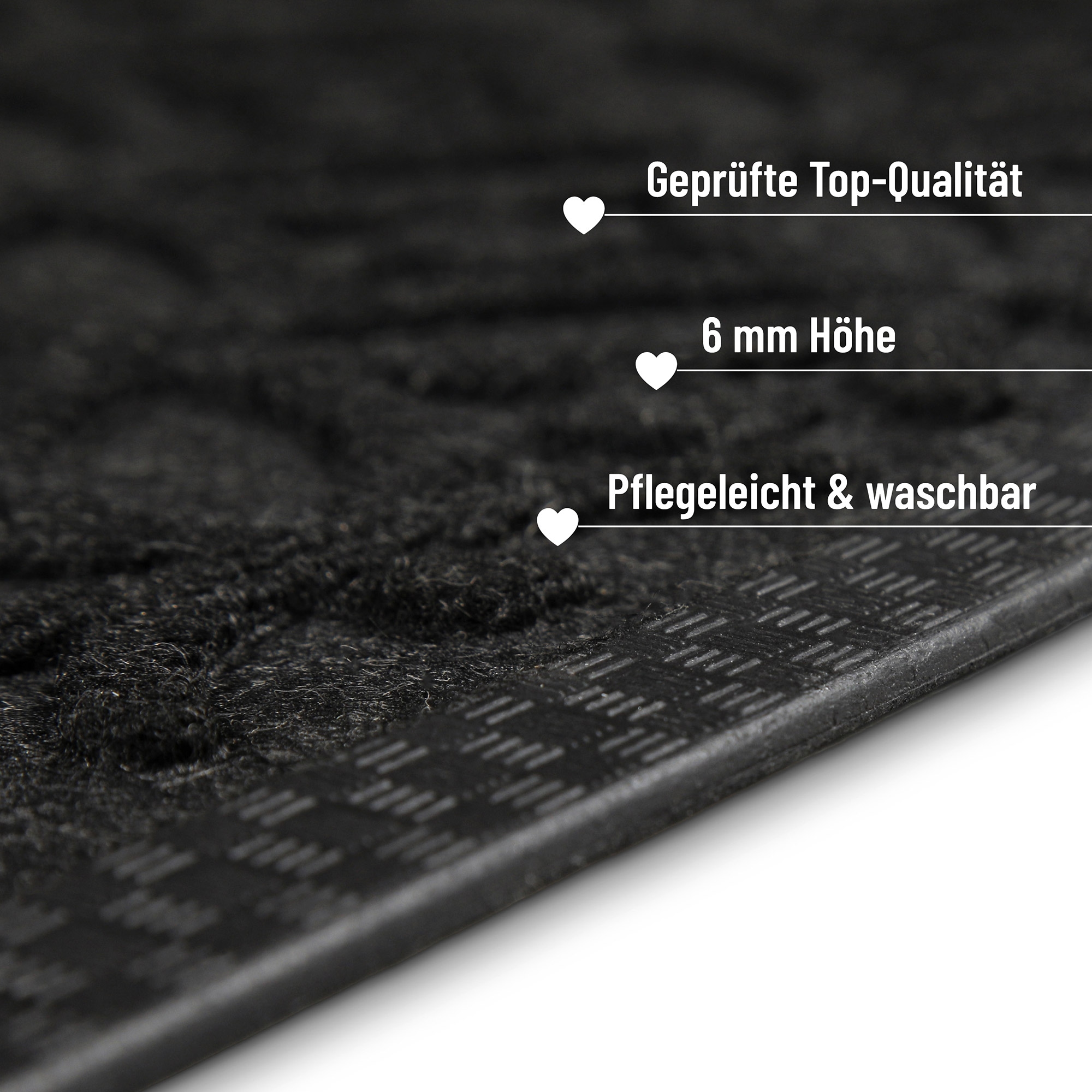 Wecon home Fußmatte »Midnight Mosaic« rechteckig 4 mm Höhe pflegeleicht, rutschfest, Ornamente, Innen & Außen, Schmutzfangmatte