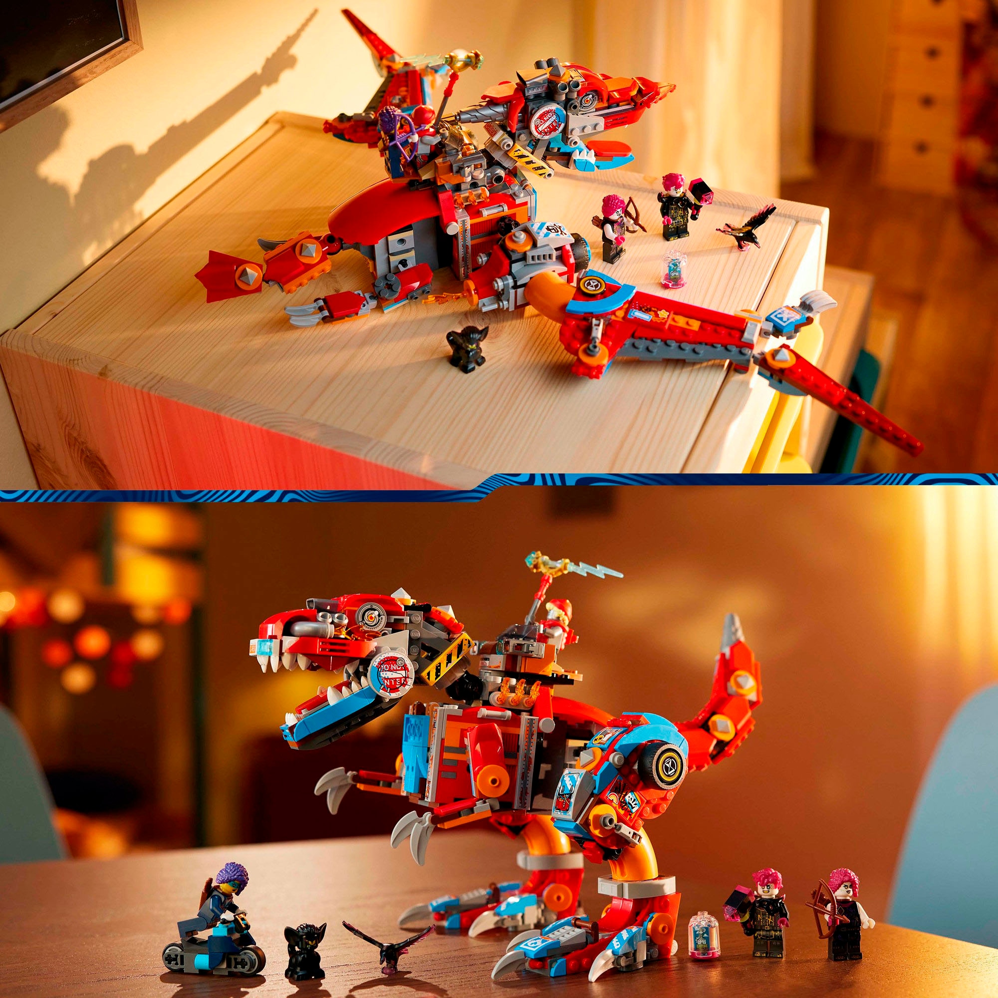 LEGO® Konstruktionsspielsteine »Coopers Dino-Mech C-Rex (71484), LEGO DREAMZzz«, (917 St.), Made in Europe