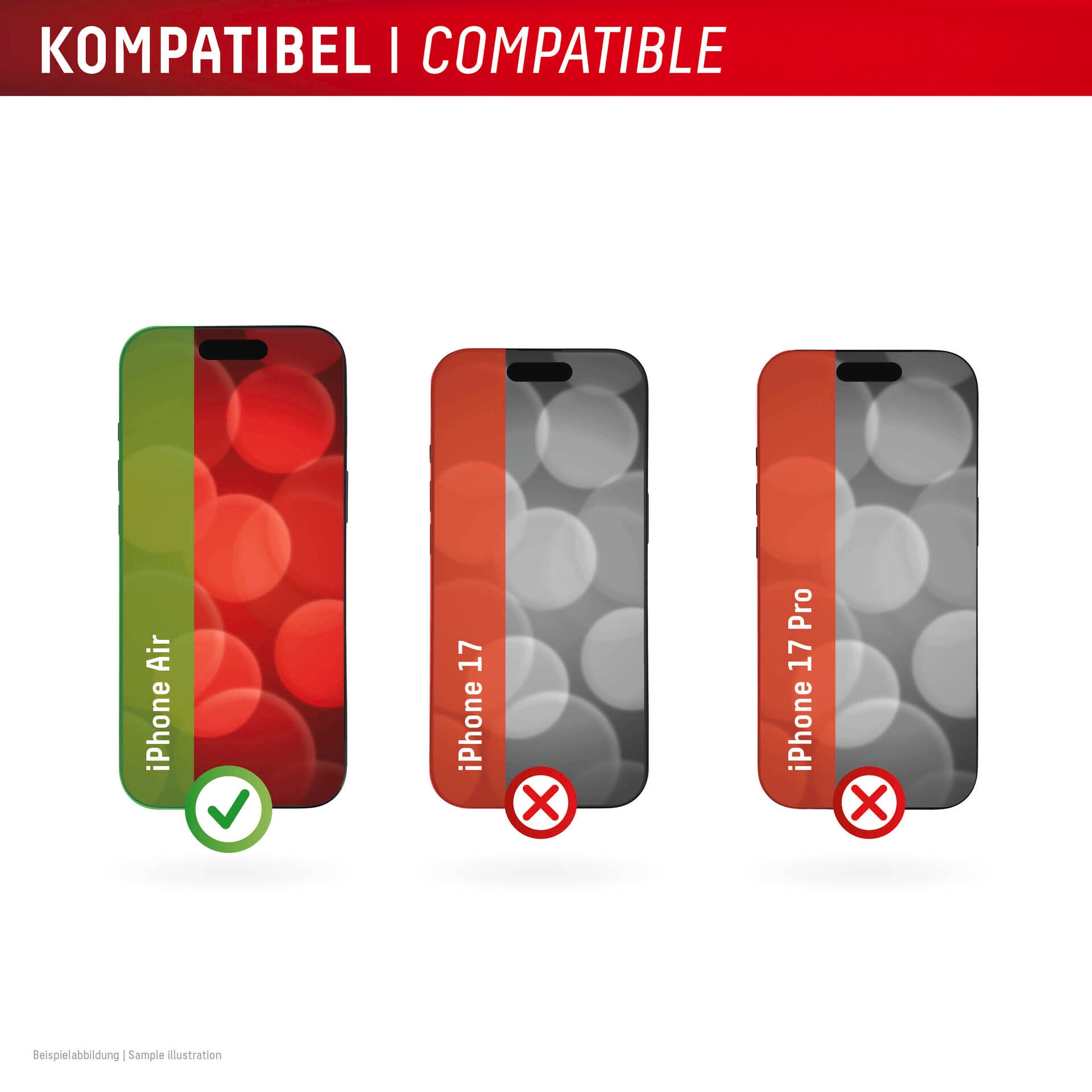 Displex Displayschutzglas »Real Glass Screen Protector«, für Apple iPhone Air, Displayschutzfolie, Schutzfolie, Bildschirmschutz, kratz- & stoßfest