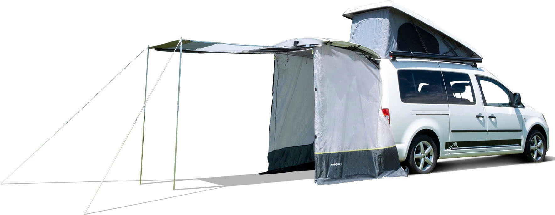 Brunner Buszelt »Pilote Heckzelt VW Caddy Heckklappenzelt« 2 Personen 1 Stk. tlg. in grau, Größe B/H/L: 135 cm x 170 cm x 135 cm