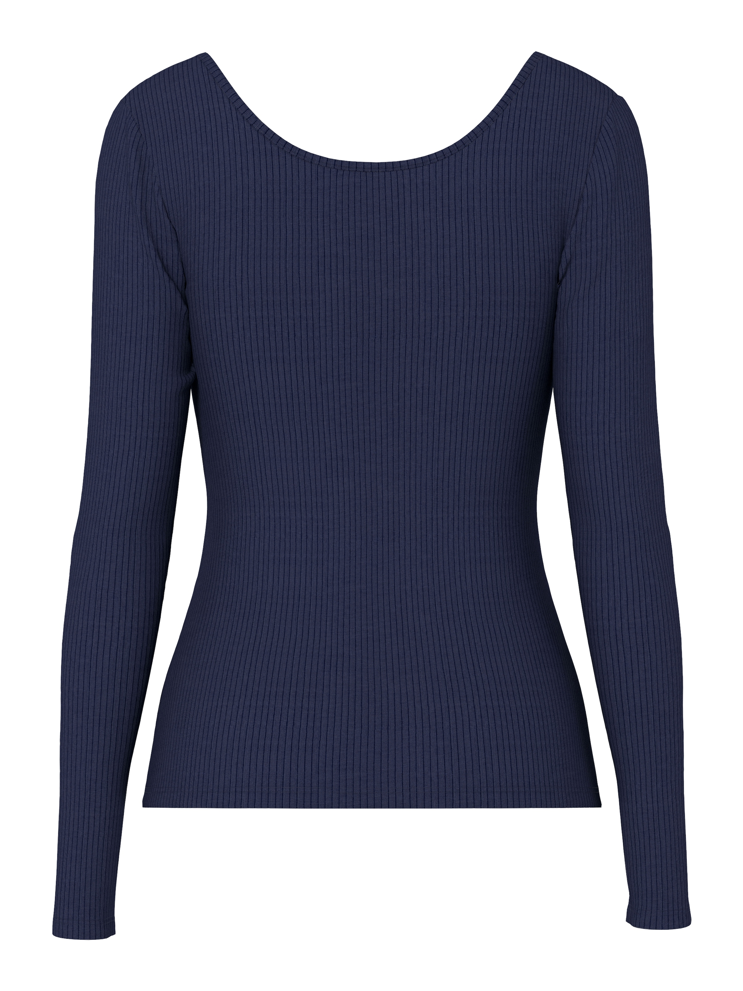 pieces Langarmshirt »PCKITTE LS TOP NOOS BC« Baumwollmischung, slim fit