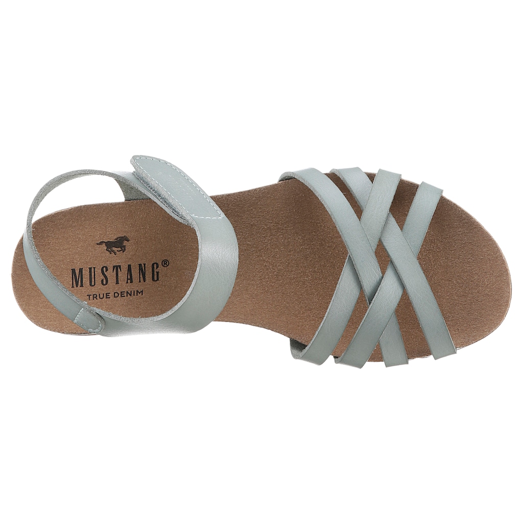 Mustang Shoes Sandale, Sommerschuh, Klettschuh, Sandalette, mit praktischem Klettverschluss