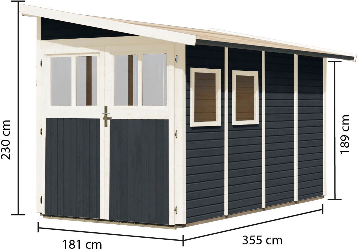 Karibu Gartenhaus »Wurmberg 4«, anthrazit
