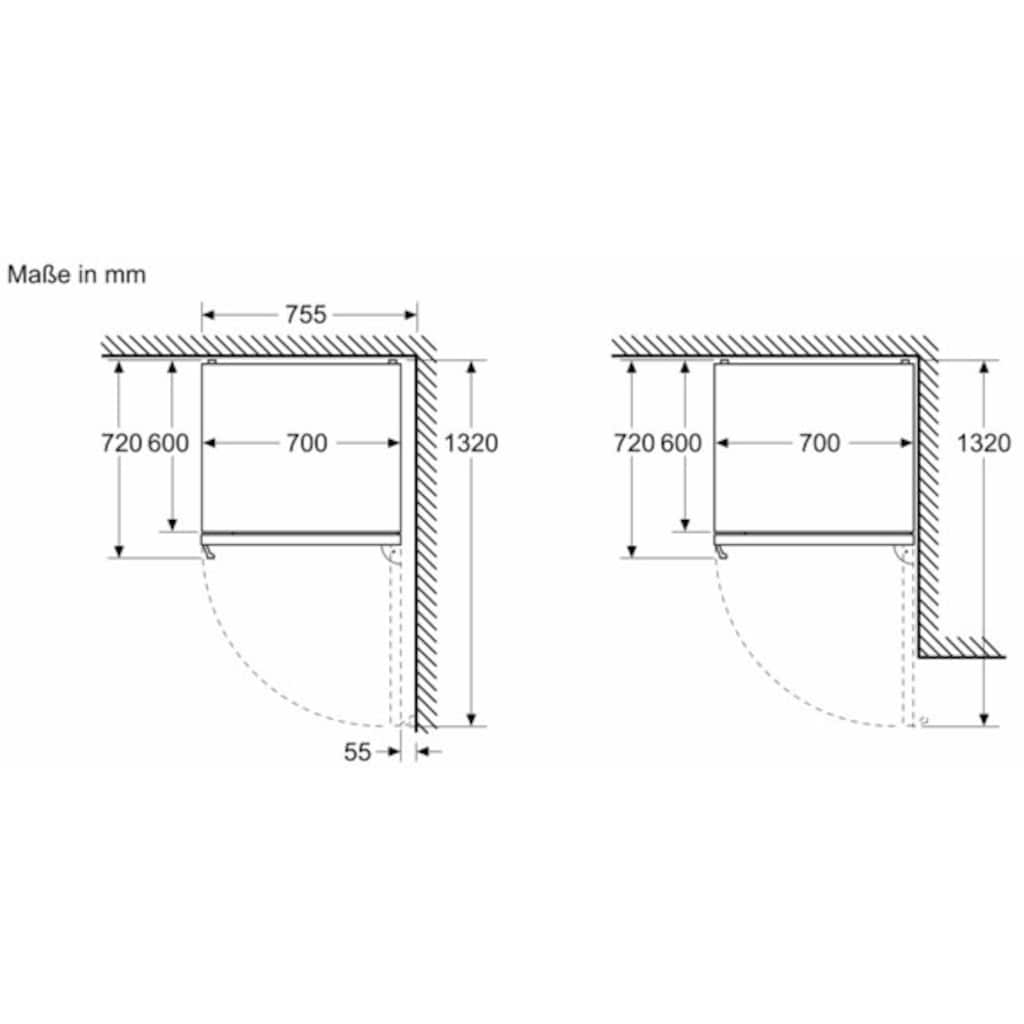 BOSCH Kühl-/Gefrierkombination, KGN49VICT, 203 cm hoch, 70 cm breit