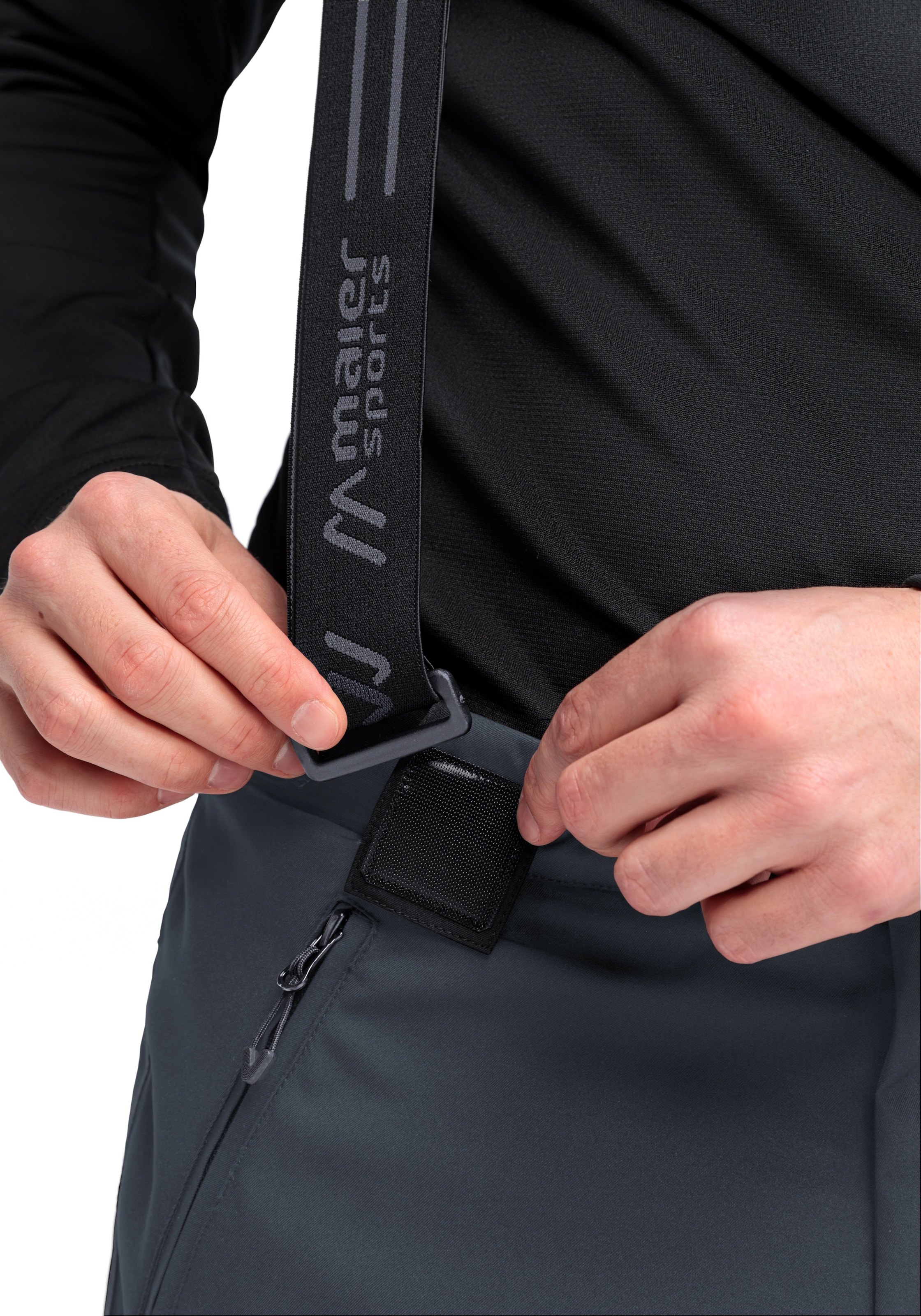 Maier Sports Skihose »Anton slim 2.0«, Herren Schneehose mit Hosenträgern, wind/wasserdicht, Slim Fit