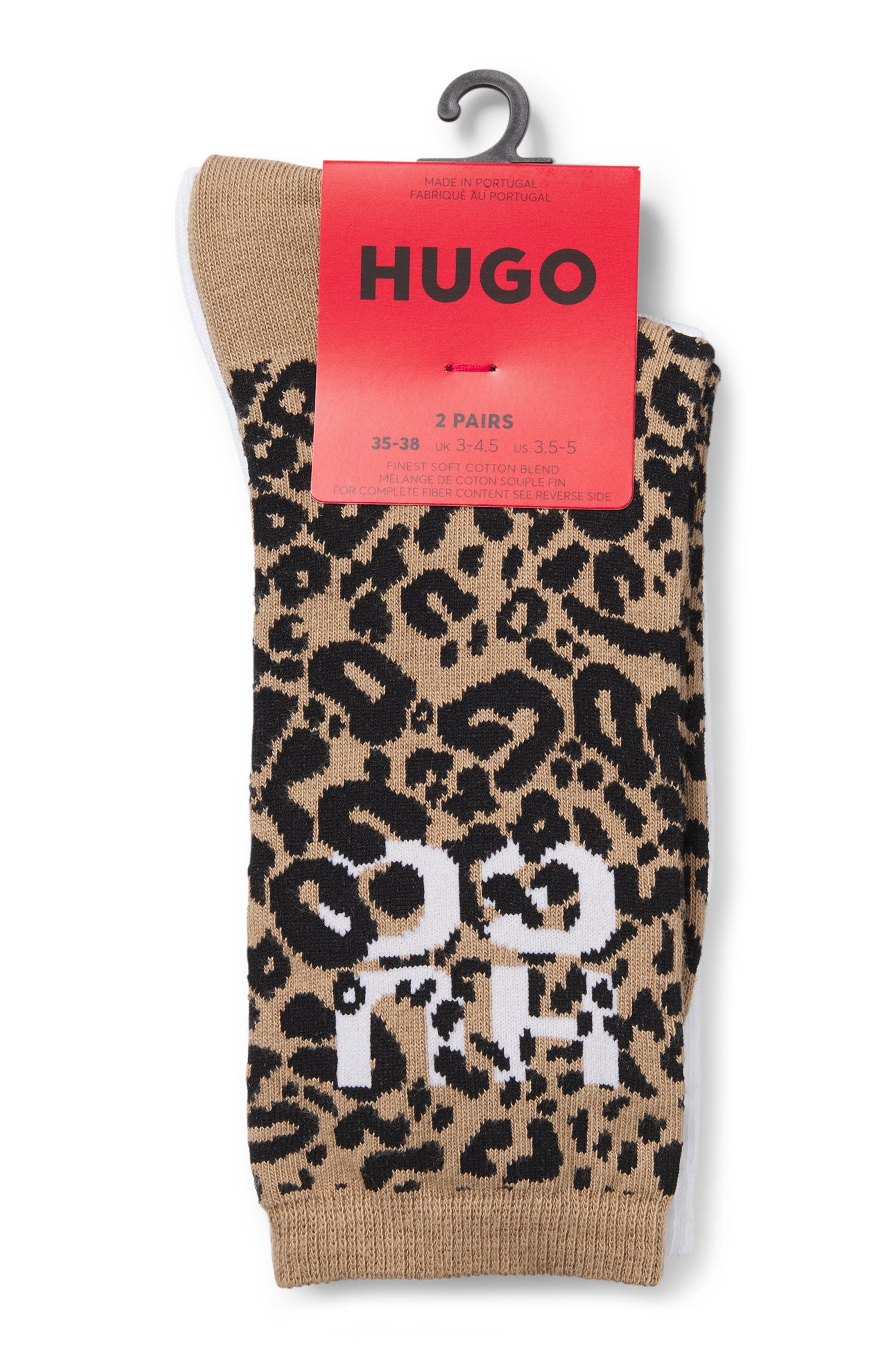 HUGO Underwear Socken »LEO LOGO« Packung, 2 Stk. tlg. mit HUGO-Schriftzug,