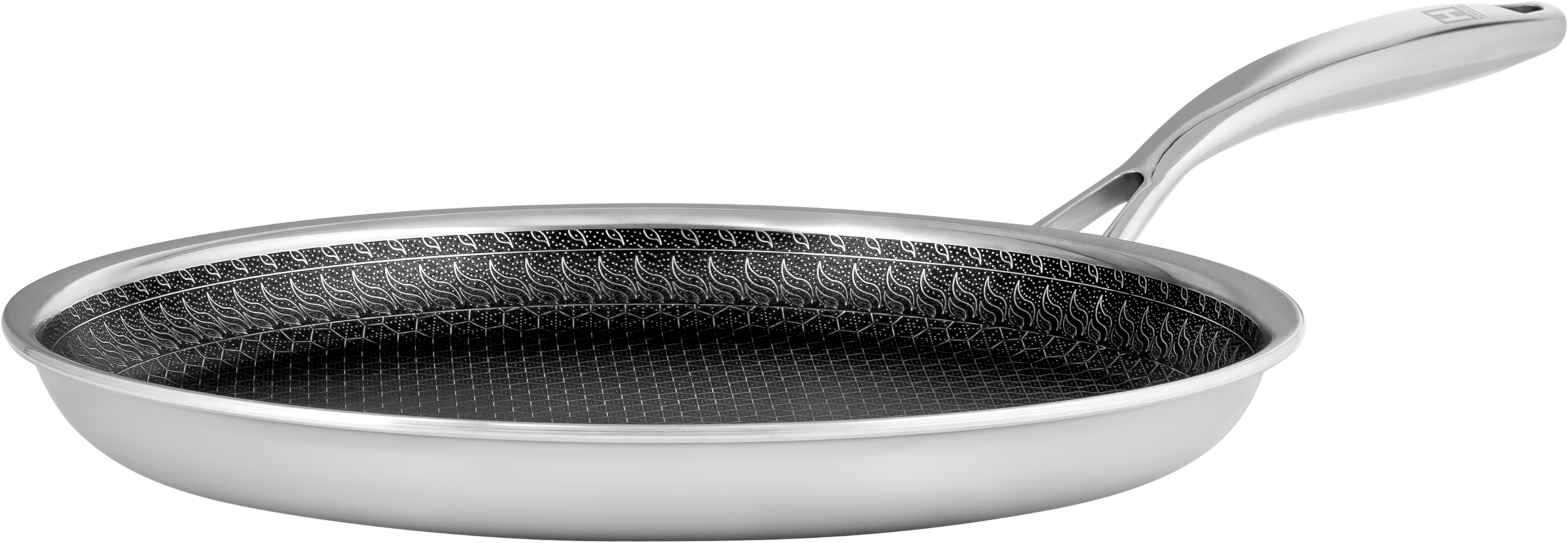 HENSSLERS Crêpepfanne »HENSSLERS Crêpe- und Frühstückspfanne 26 cm« Edelstahl 1 Stk. tlg. Omlet-Pfanne mit Wabenstruktur