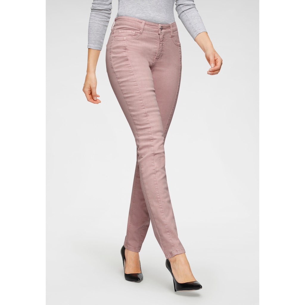 MAC Stretch-Jeans »Angela-Pipe Seam«, Moderner Schnitt durch Längsnaht auf dem vorderen Bein