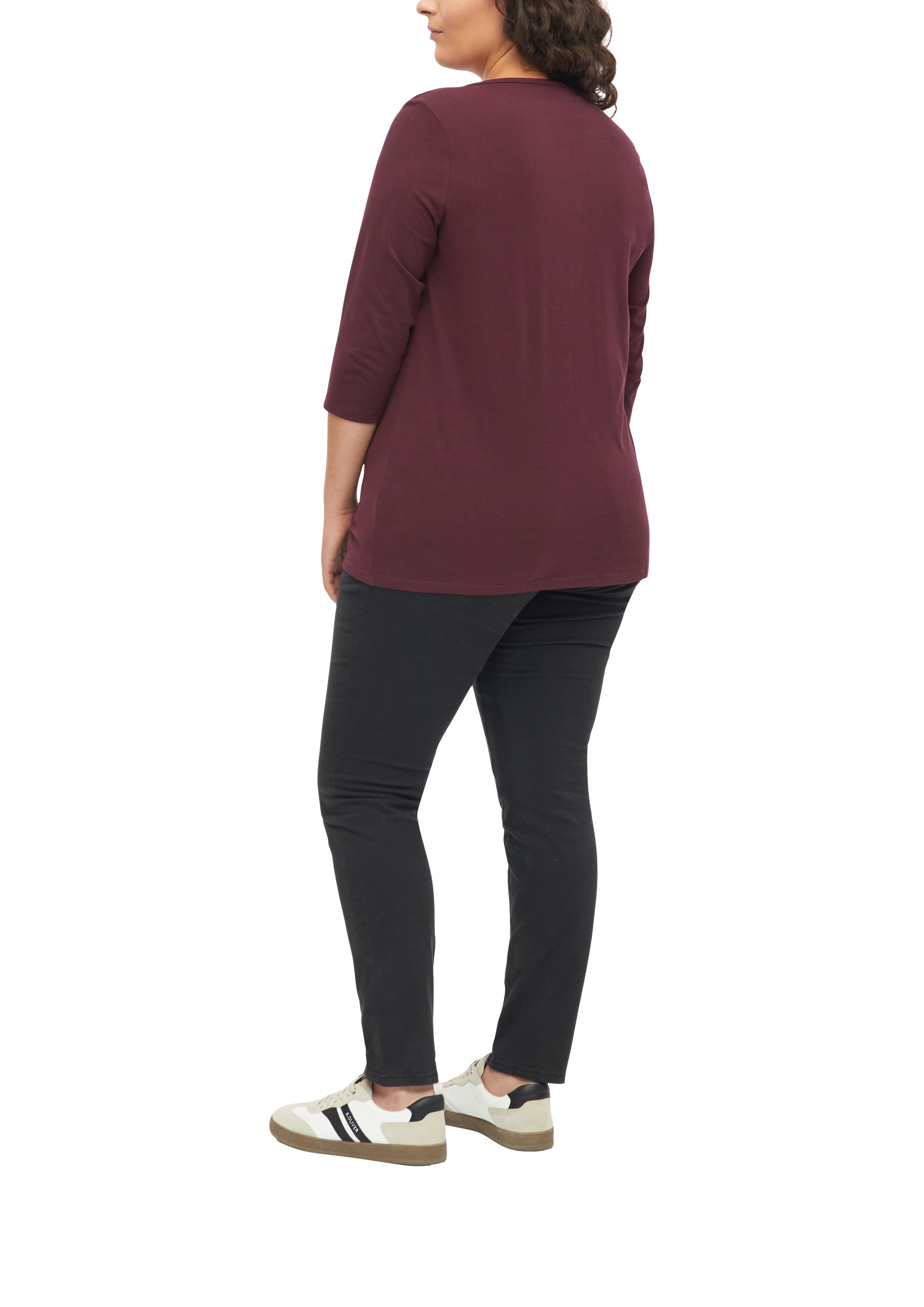 s.Oliver CURVE 3/4-Arm-Shirt mit U-Boot-Ausschnitt / Große Größen