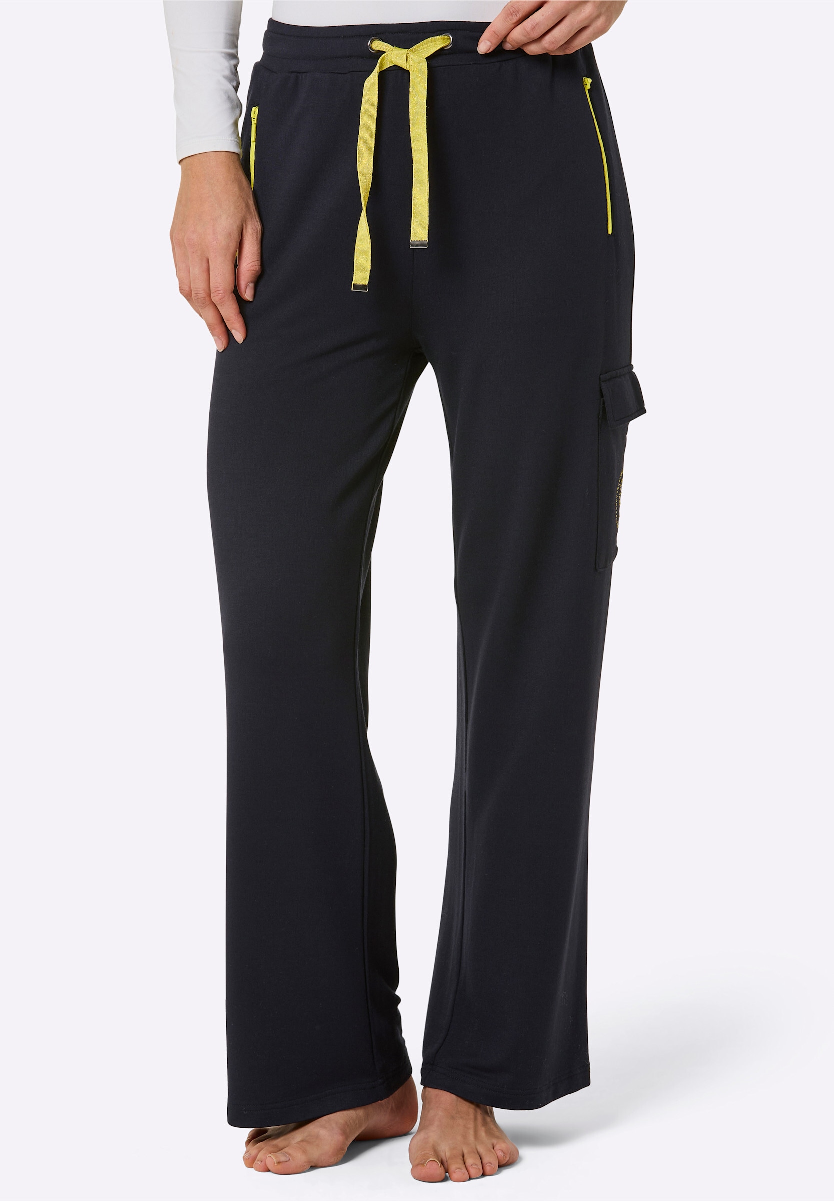 creation L Stoffhose »Modal-Viskose-Hose Dehnbund-Hose mit Cargotasche«