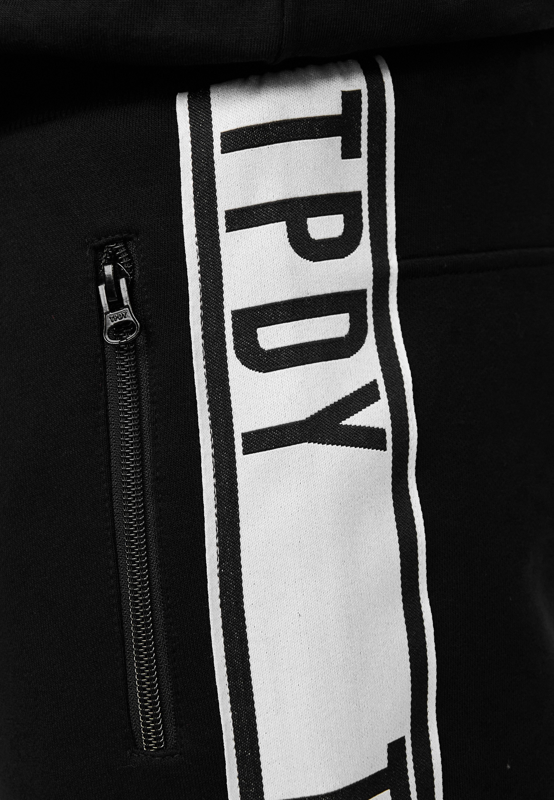 trueprodigy Jogginghose »Weston Kontraststreifen in weiß mit Logo«