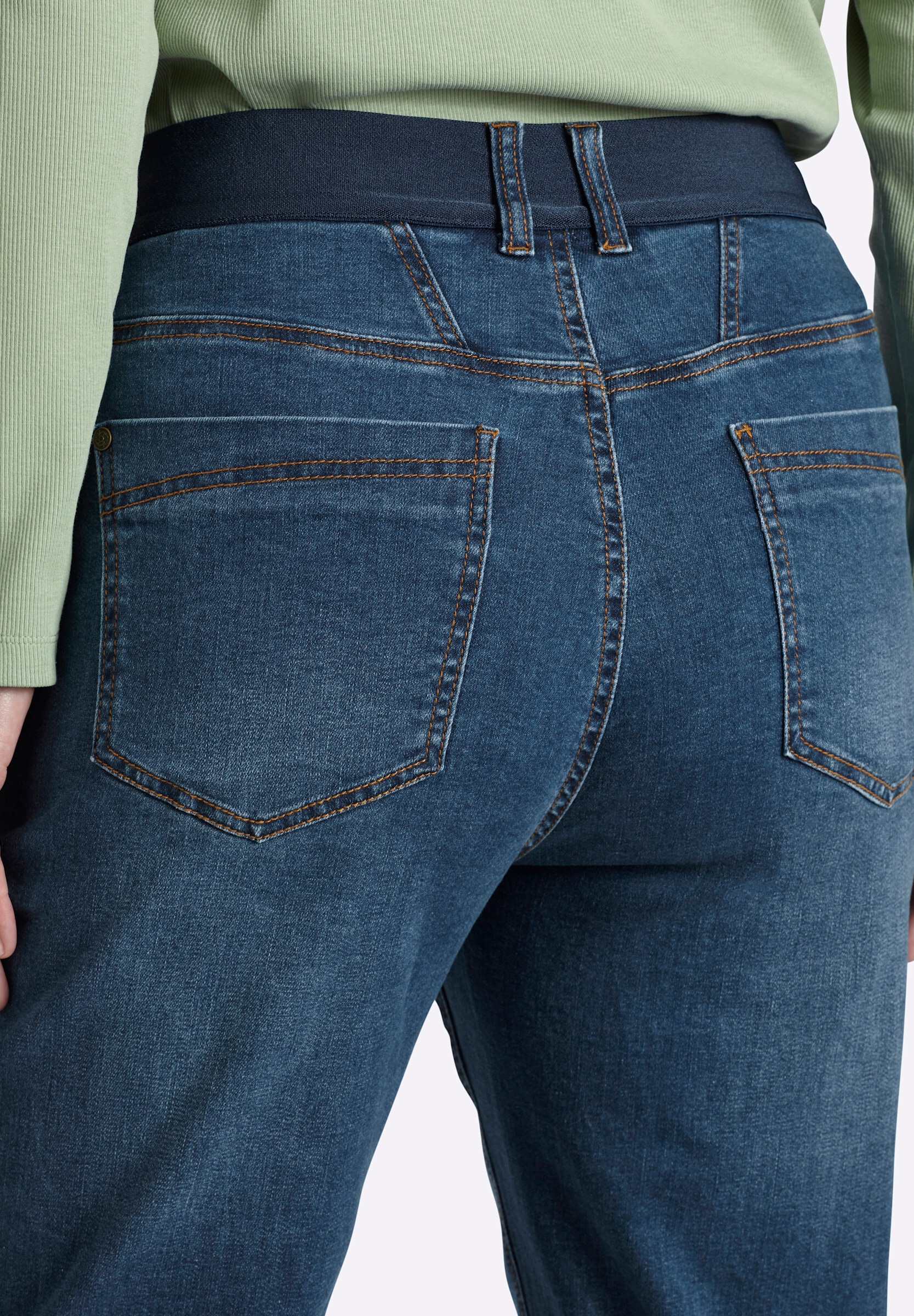 Sheego 5-Pocket-Jeans »Jeans Slim-fit-Jeans mit Komfortbund«