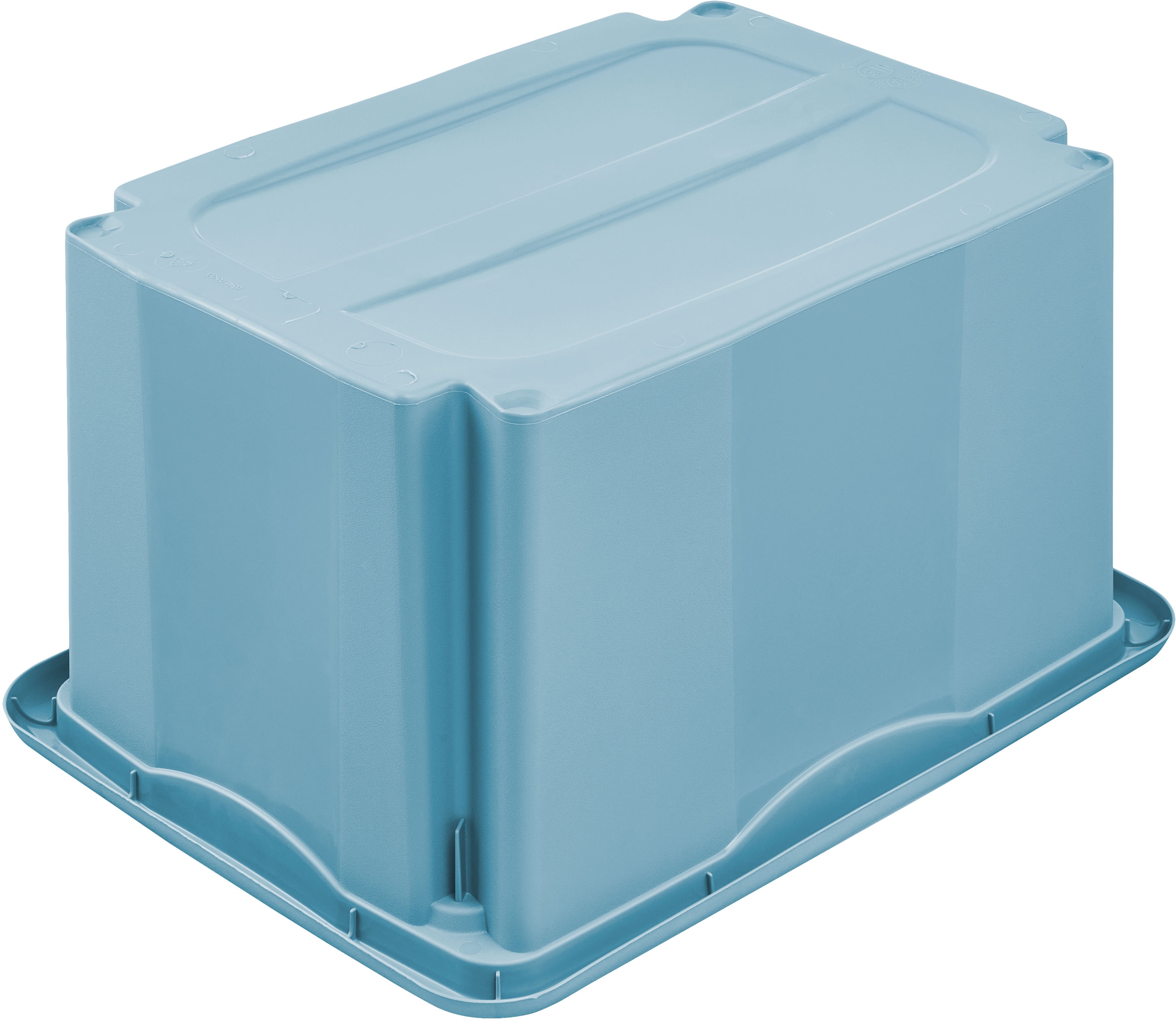 keeeper Aufbewahrungsbox »Emil, Box mit Deckel, 3er Set, 15 L, 38 x 28,5 x 20,5 cm« ineinander und aufeinander stapelbar