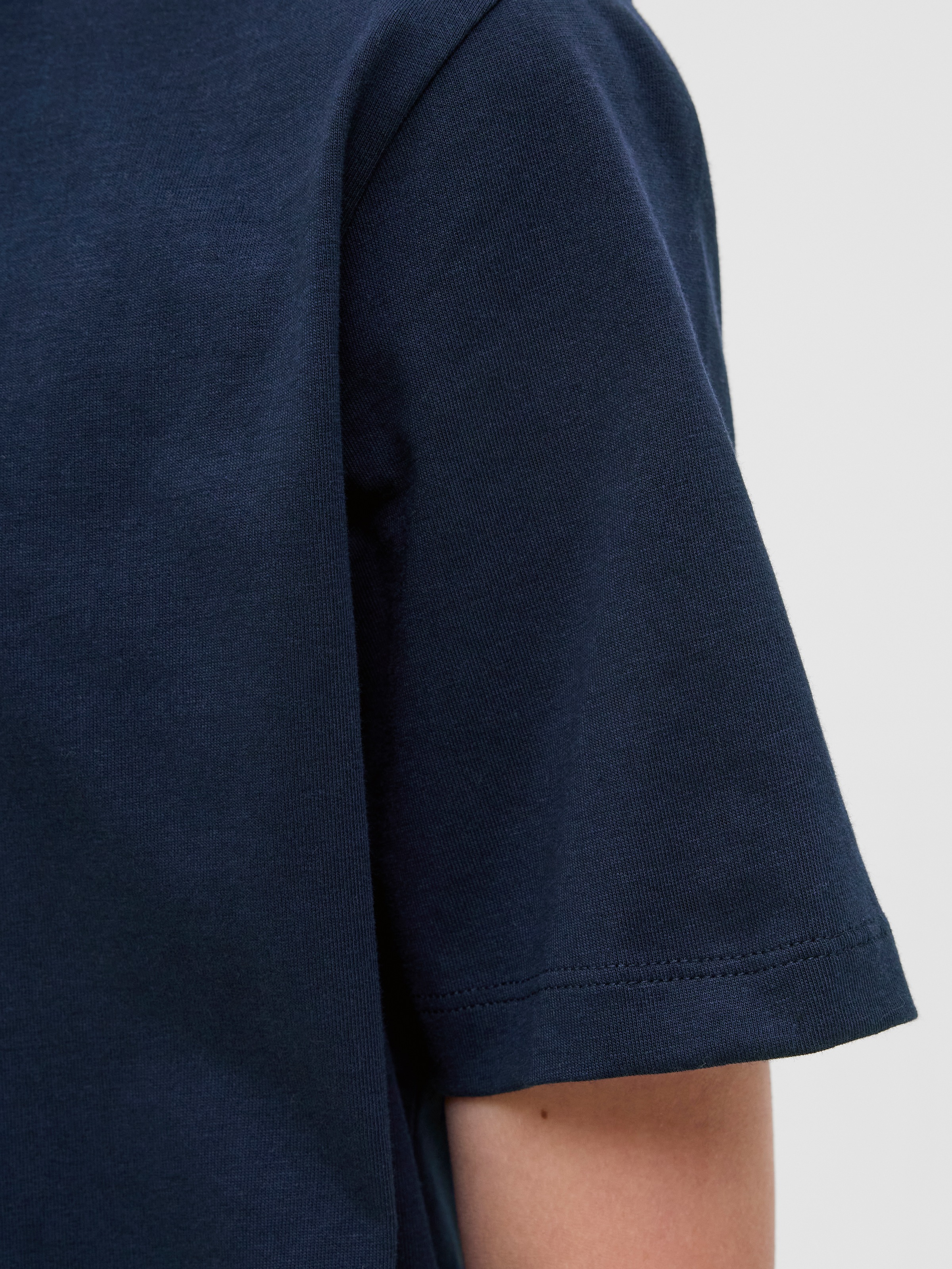 Jack & Jones Junior Rundhalsshirt »JJEORGANIC figurbetont, atmungsaktiv, kombinierbar« unifarben, casual, slim fit, Jersey, Rundhals