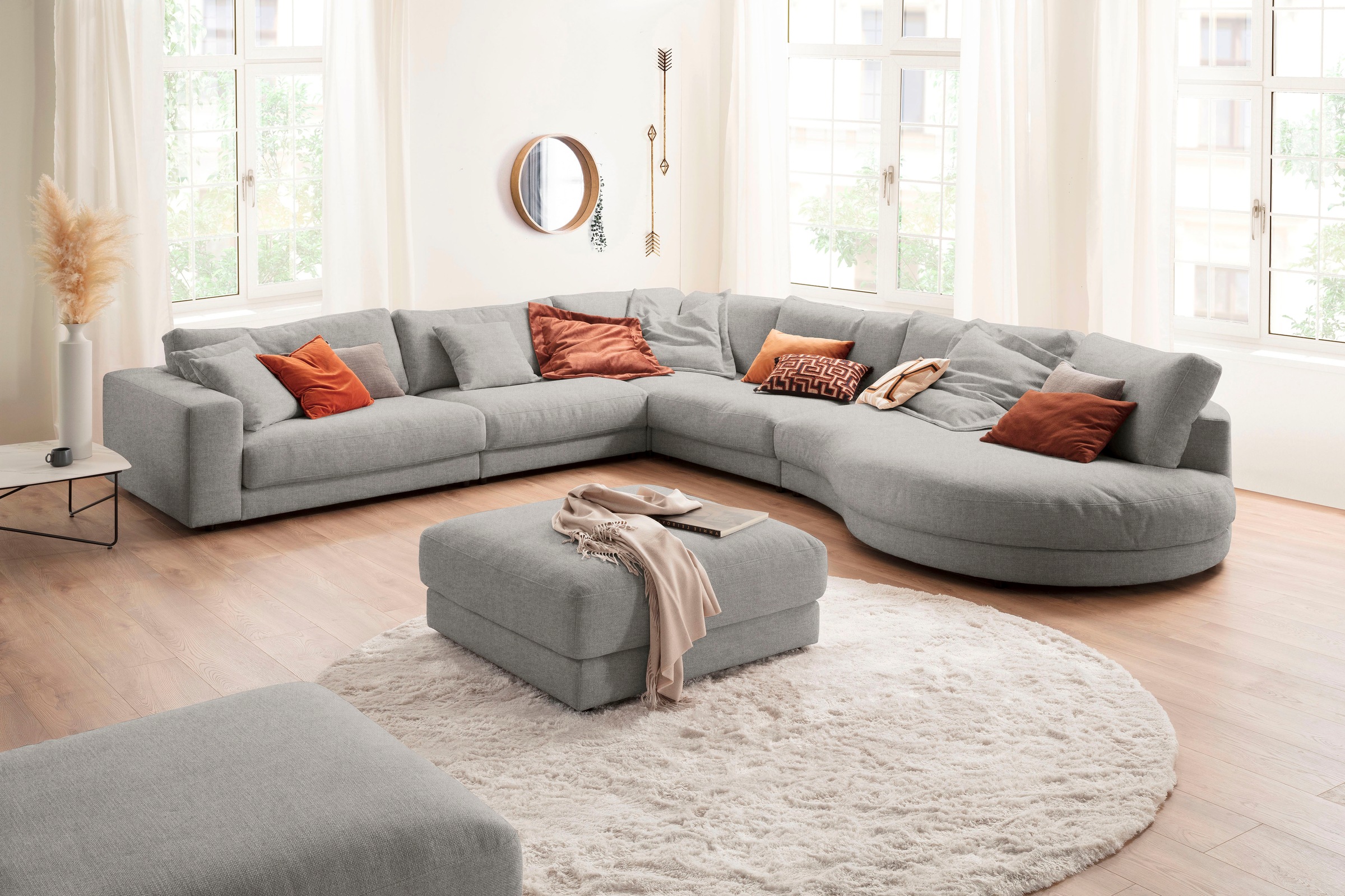 3C Candy Ecksofa »Enisa II, bequem und komfortabel,  Mega Familiensofa, L-Form« incl. 3 Flatterkissen, wahlweise mit Flecken-Schutz-Bezug Easy care