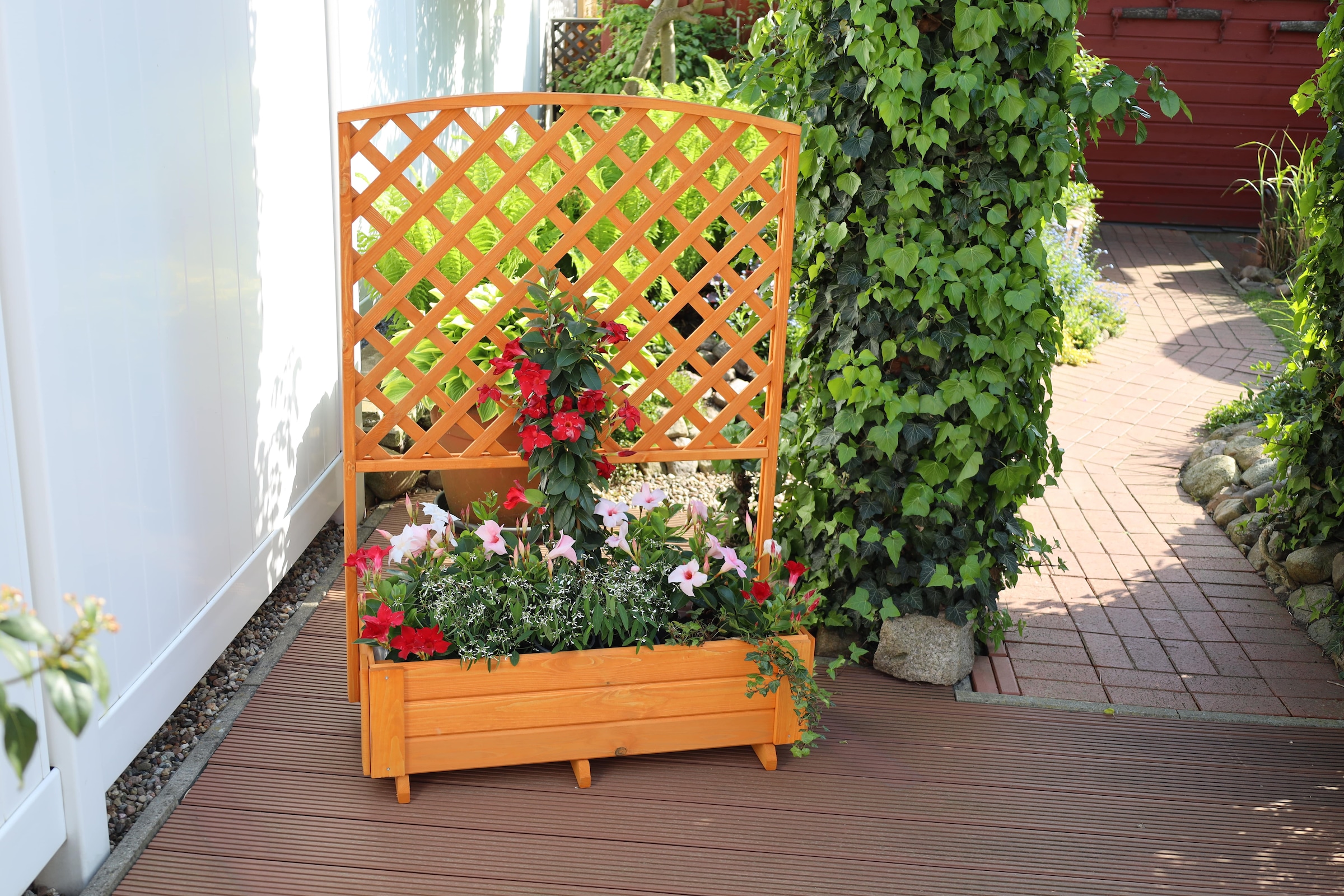 promadino Spalier mit Pflanzkasten, BxT: 91x41 cm, versch. Höhen