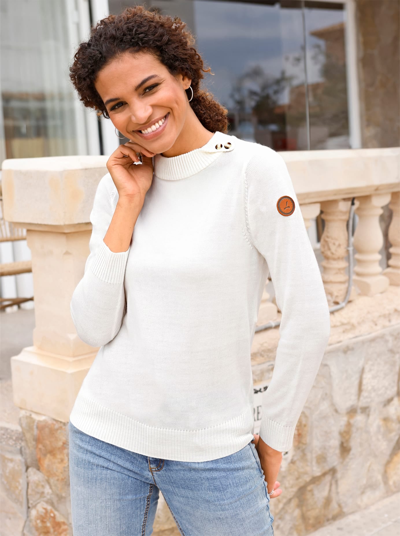 Casual Looks Stehkragenpullover »Pullover«