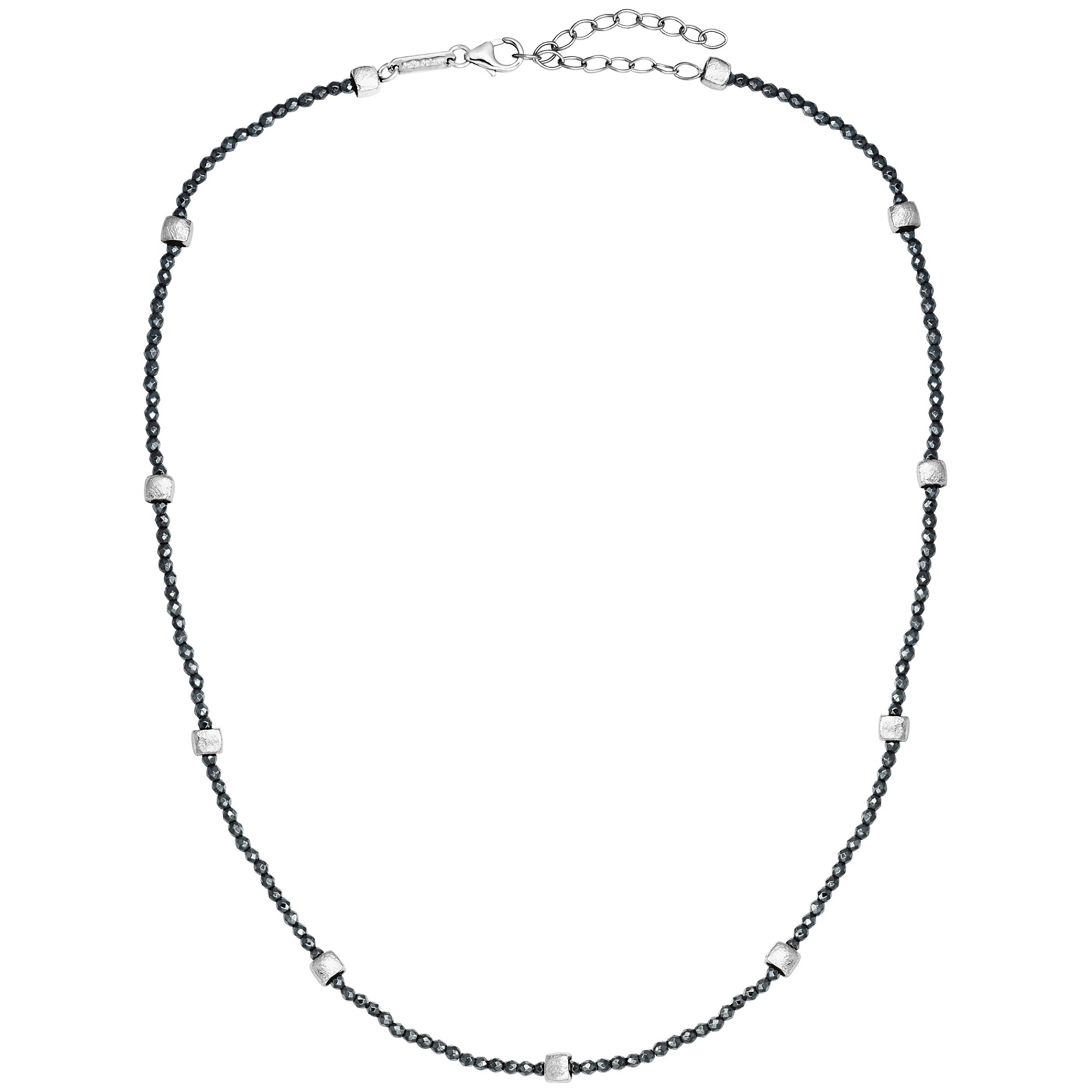Julie Julsen Collierkettchen »925/- Sterling Silber rhodiniert Hämatit grau 43 cm«