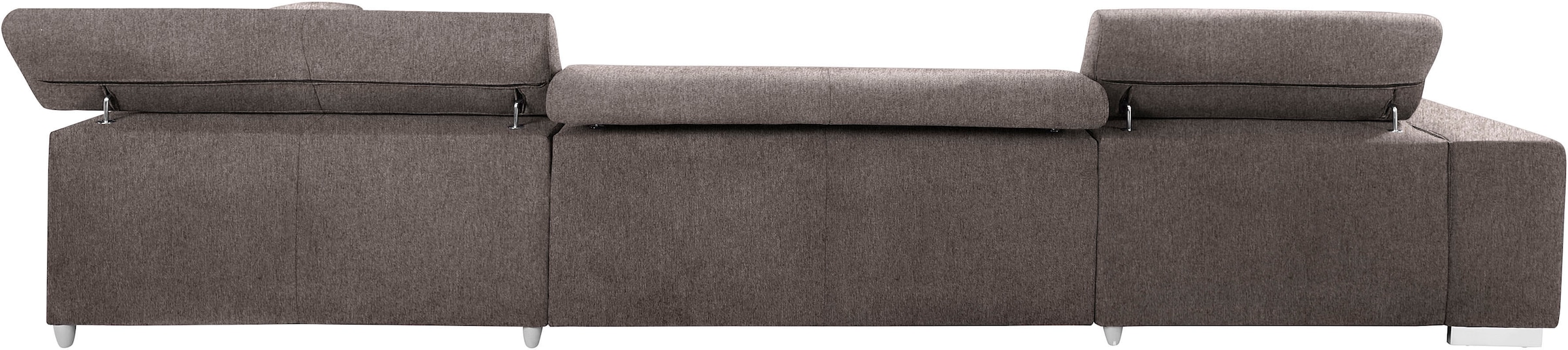 COTTA Wohnlandschaft »Orion U-Form«, mit Kopfteilverstellung & 6 Nierenkissen