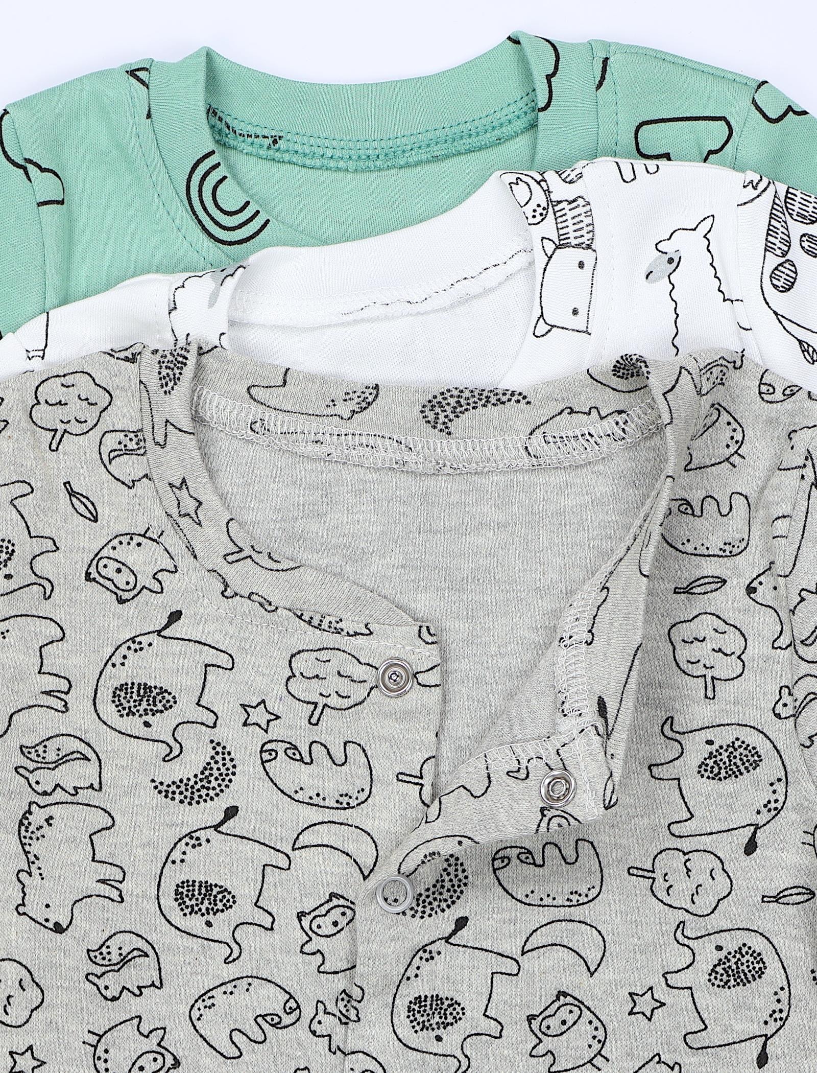 TupTam Strampler »Schlafstrampler Baby Jungen Schlafstrampler mit Fuß 3er Pack«