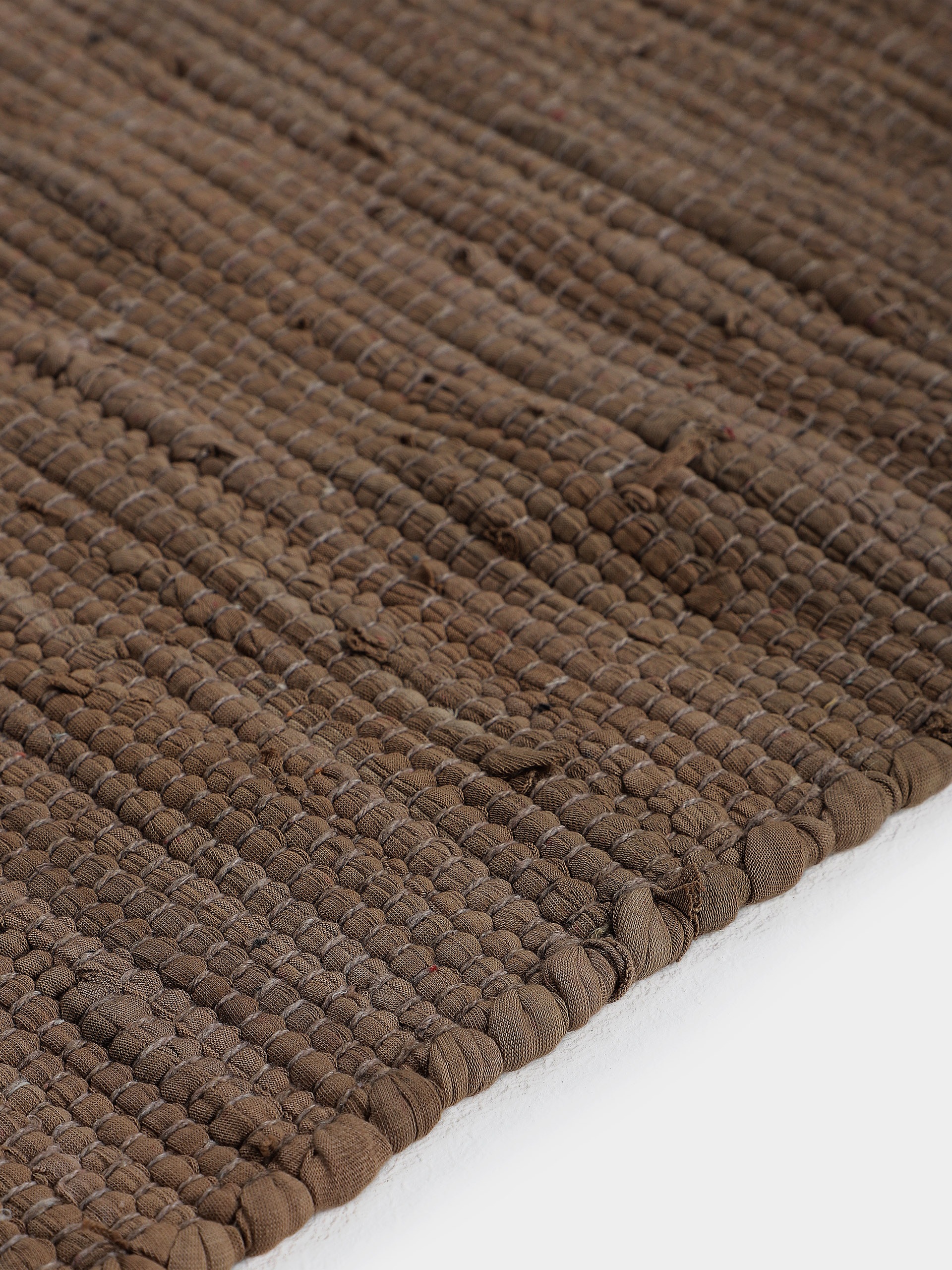 carpetfine Teppich »Kelim Chindi uni«, rechteckig, 5 mm Höhe, Wendeteppich, reine Baumwolle, handgewebt, Uni-Farben, mit Fransen