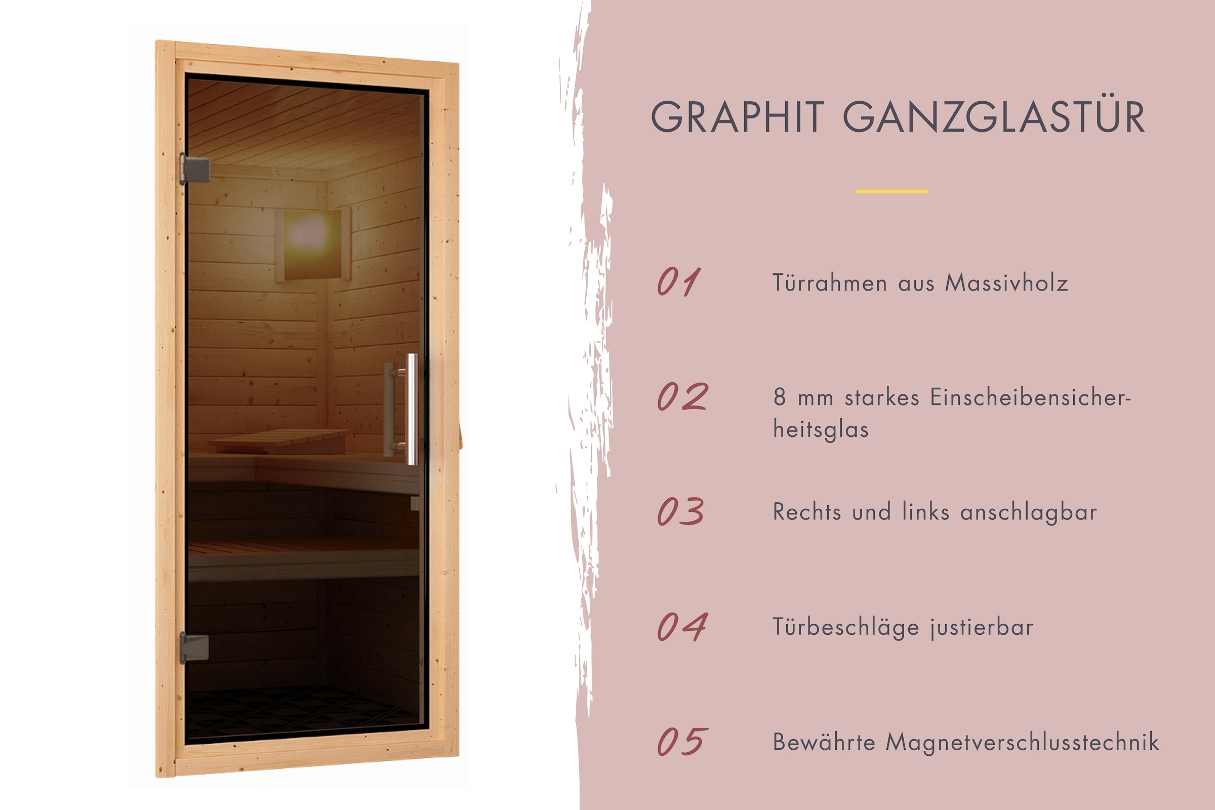 Karibu Sauna »Soraja« Set,  Ofen 9 kW Bio externe Strg easy
