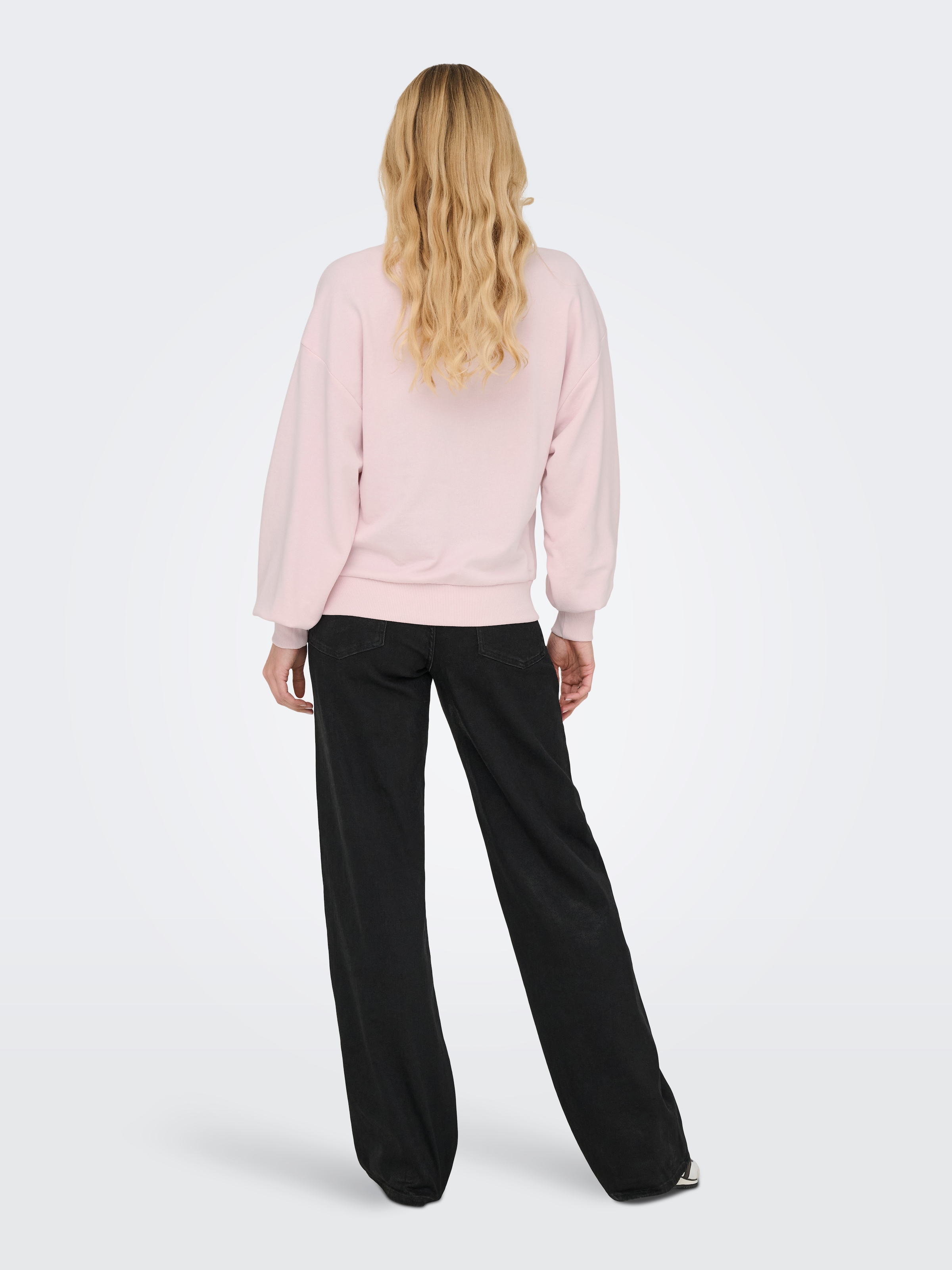 ONLY Sweatshirt »ONLCAMELA BROOKE GLITTER LS ONECK UB SWT«, Baumwollmischung, regular fit, Rundhals
