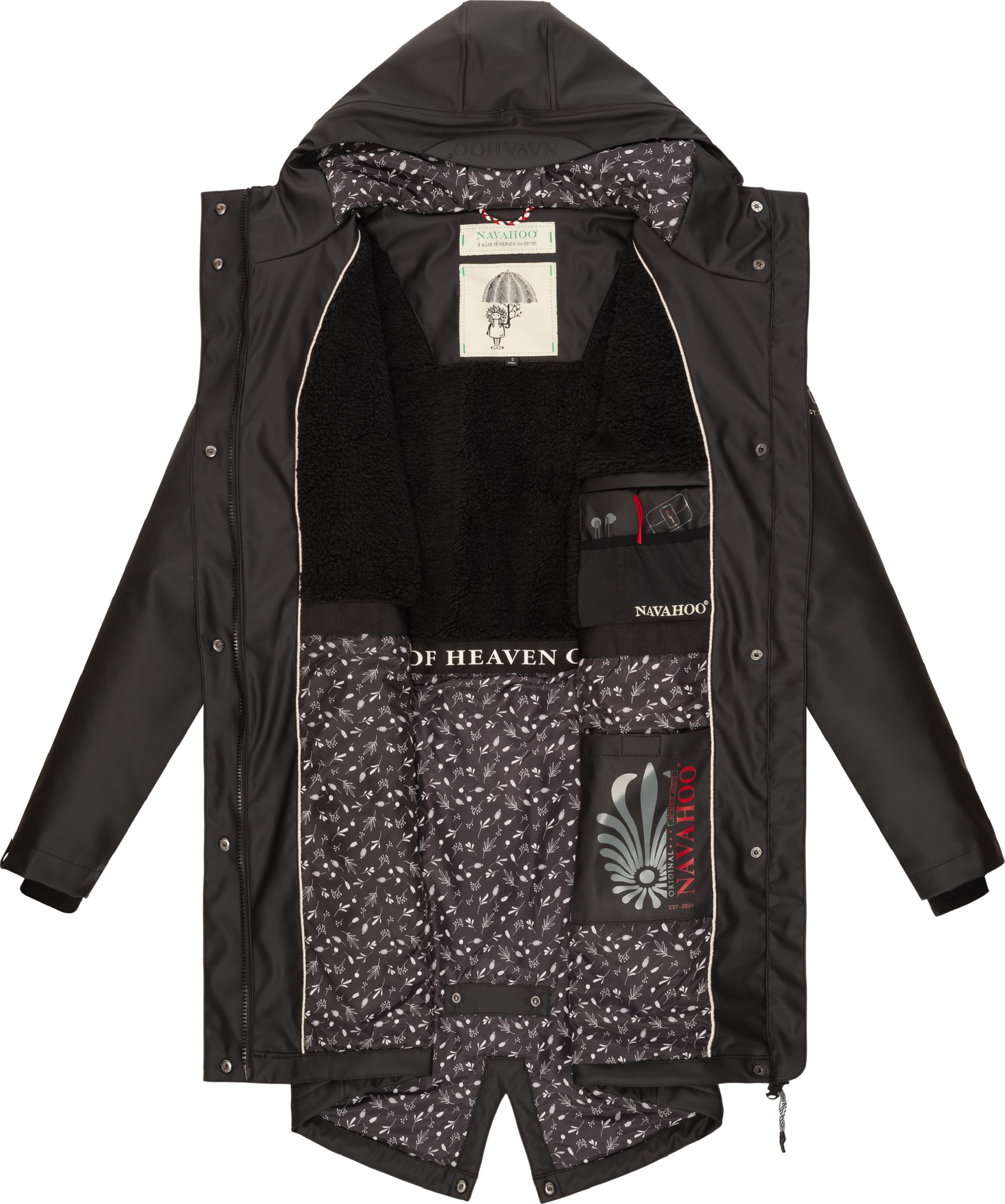 Navahoo Regenjacke »Regenjacke Flower of Ocean«, mit Kapuze, Wasserdichter Damen Outdoor Regenmantel