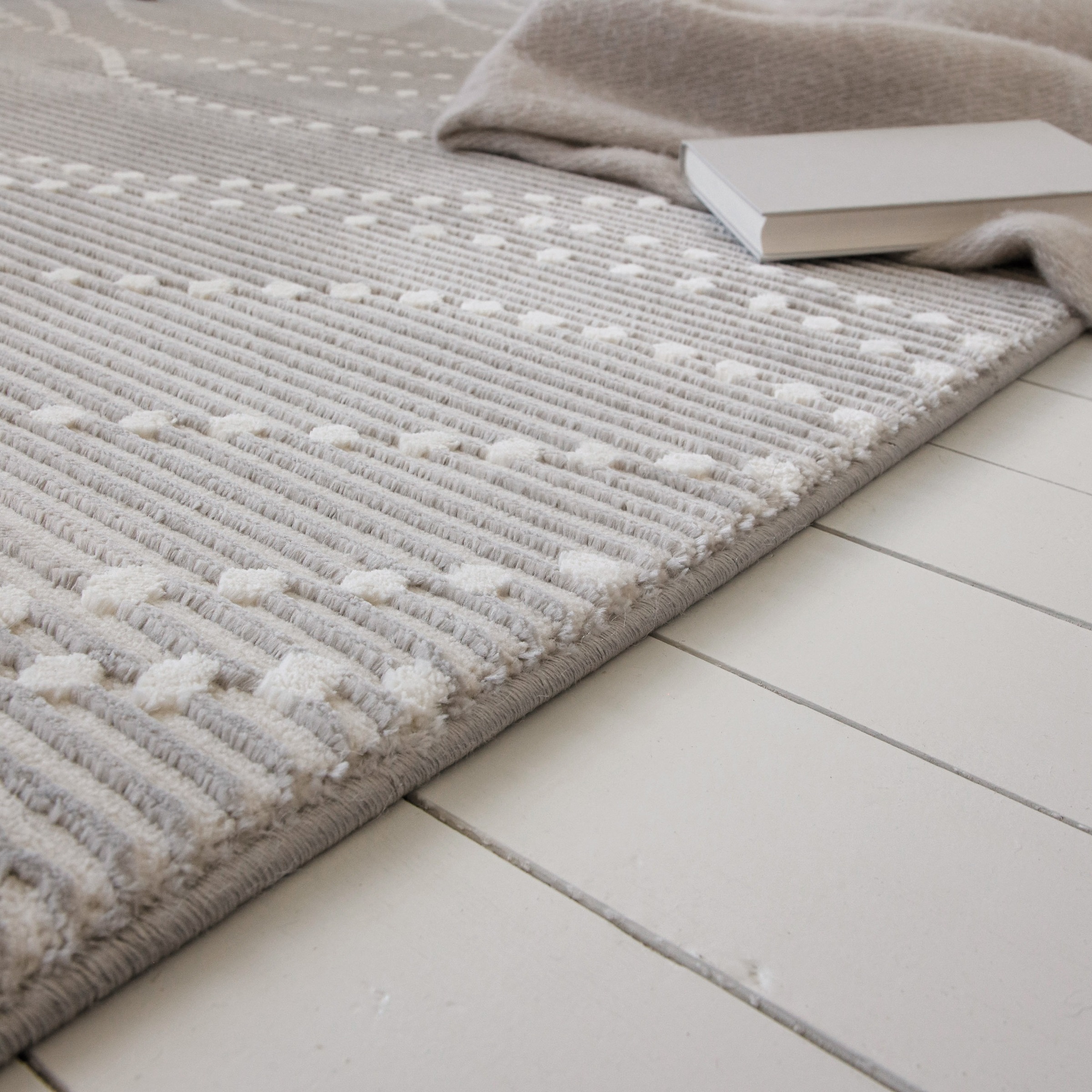 OTTO home Teppich »Adlee« rechteckig 12 mm Höhe Kurzflorteppich, gewebt, geometrisch, Wohnzimmer, modern, Punkte