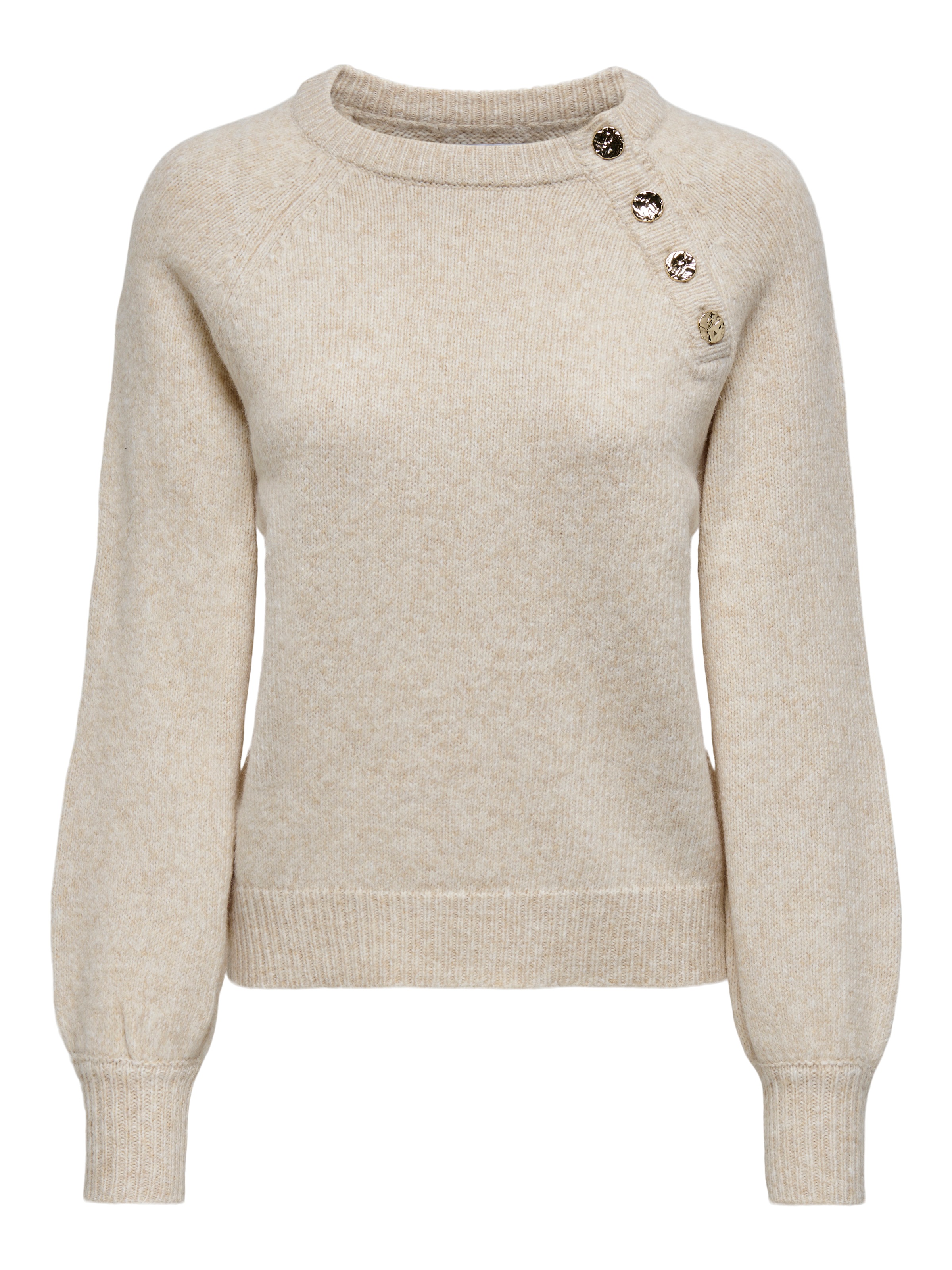 ONLY Rundhalspullover »ONLEMMA LS BUTTON ONECK EX KNT«