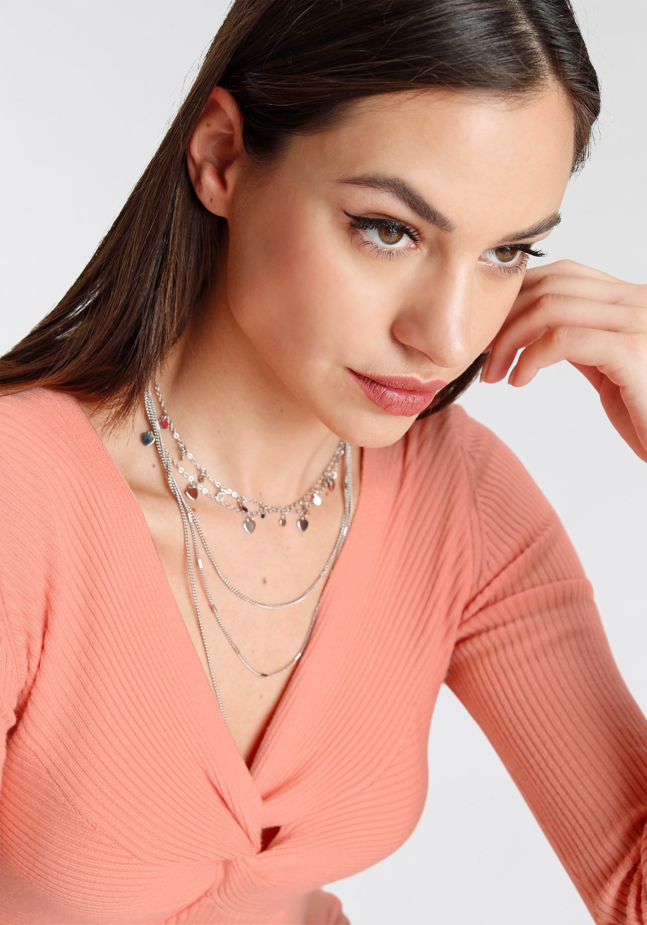Melrose V-Ausschnitt-Pullover, mit Knoten-Detail am Ausschnitt kaufen  online bei OTTO | Sommerkleider