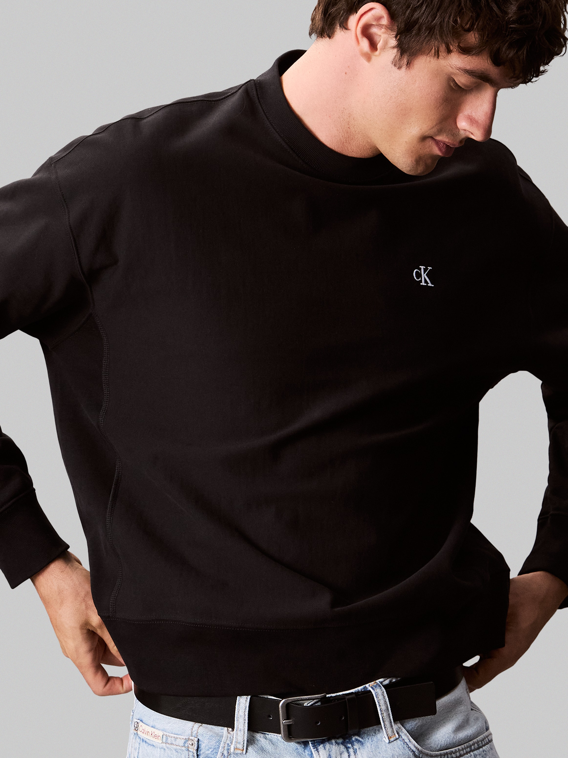 Calvin Klein Jeans Sweatshirt »PRMM TRRY MNGRM CN S«, Mit Rundhalsausschnitt