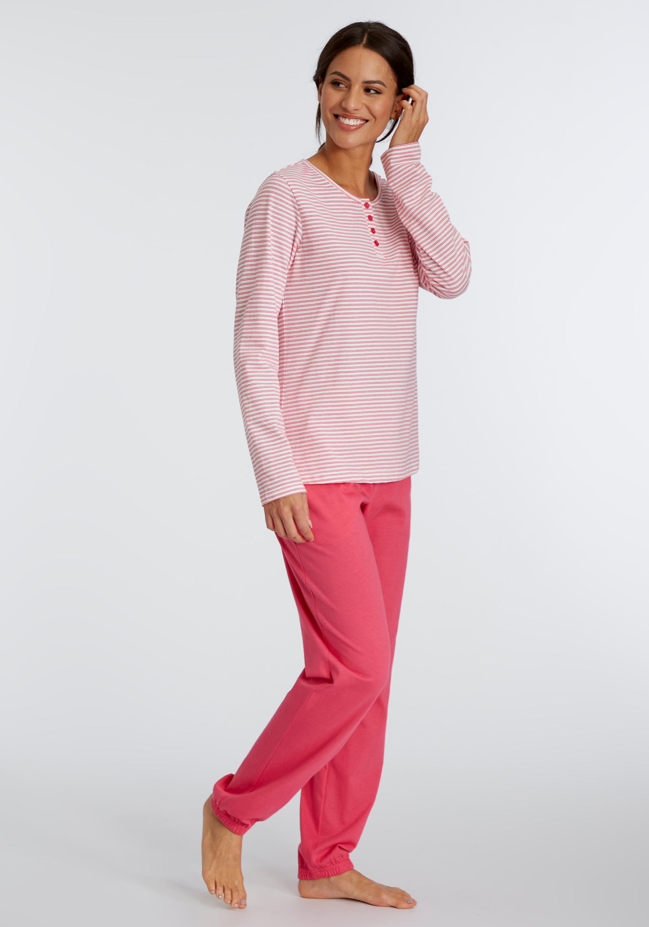 2 OTTO Pyjama, mit garngefärbten bei (Set, tlg.), Vivance Streifen Dreams online