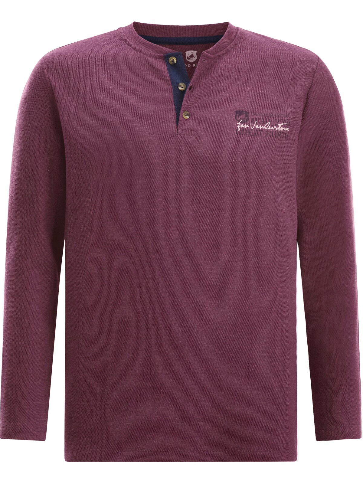 Jan Vanderstorm Langarm-Poloshirt »Langarmshirt IVOR«