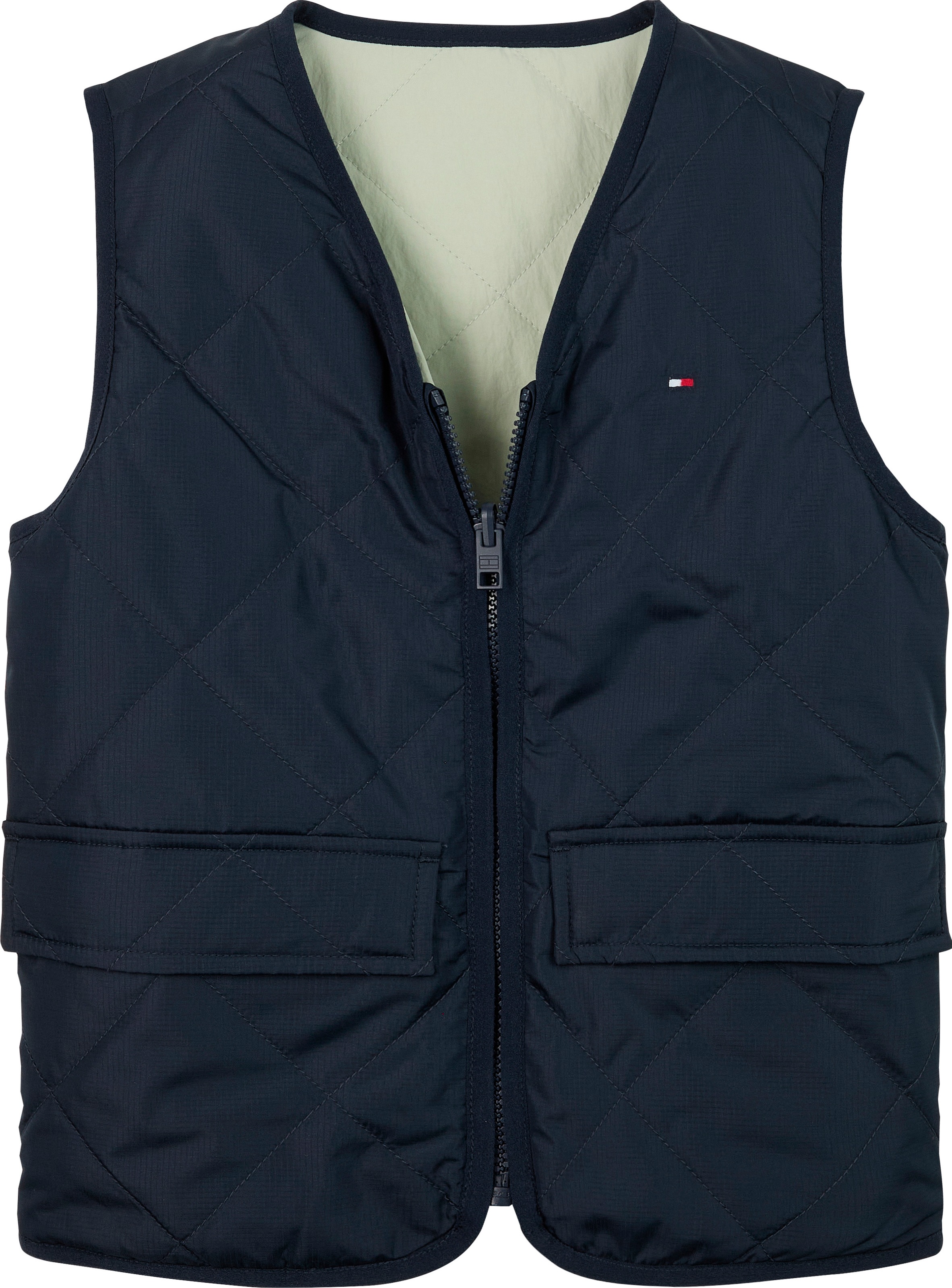 Tommy Hilfiger Wendeweste »REV MIX MEDIA QUILTED VEST«, für Kinder bis 16 Jahre, mit großen Taschen