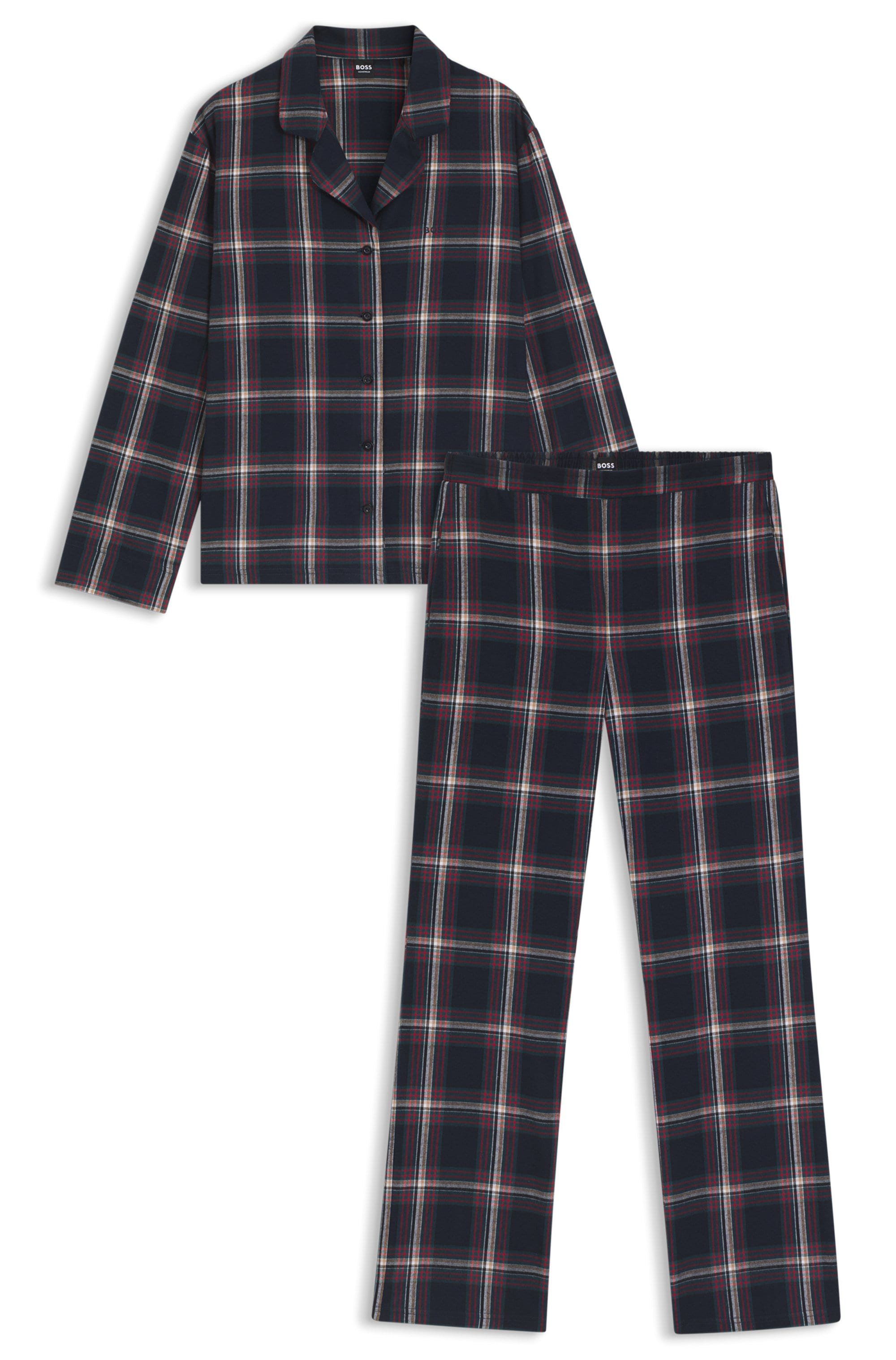 BOSS Pyjama »Holiday Long Set«, kariert, normale Passform