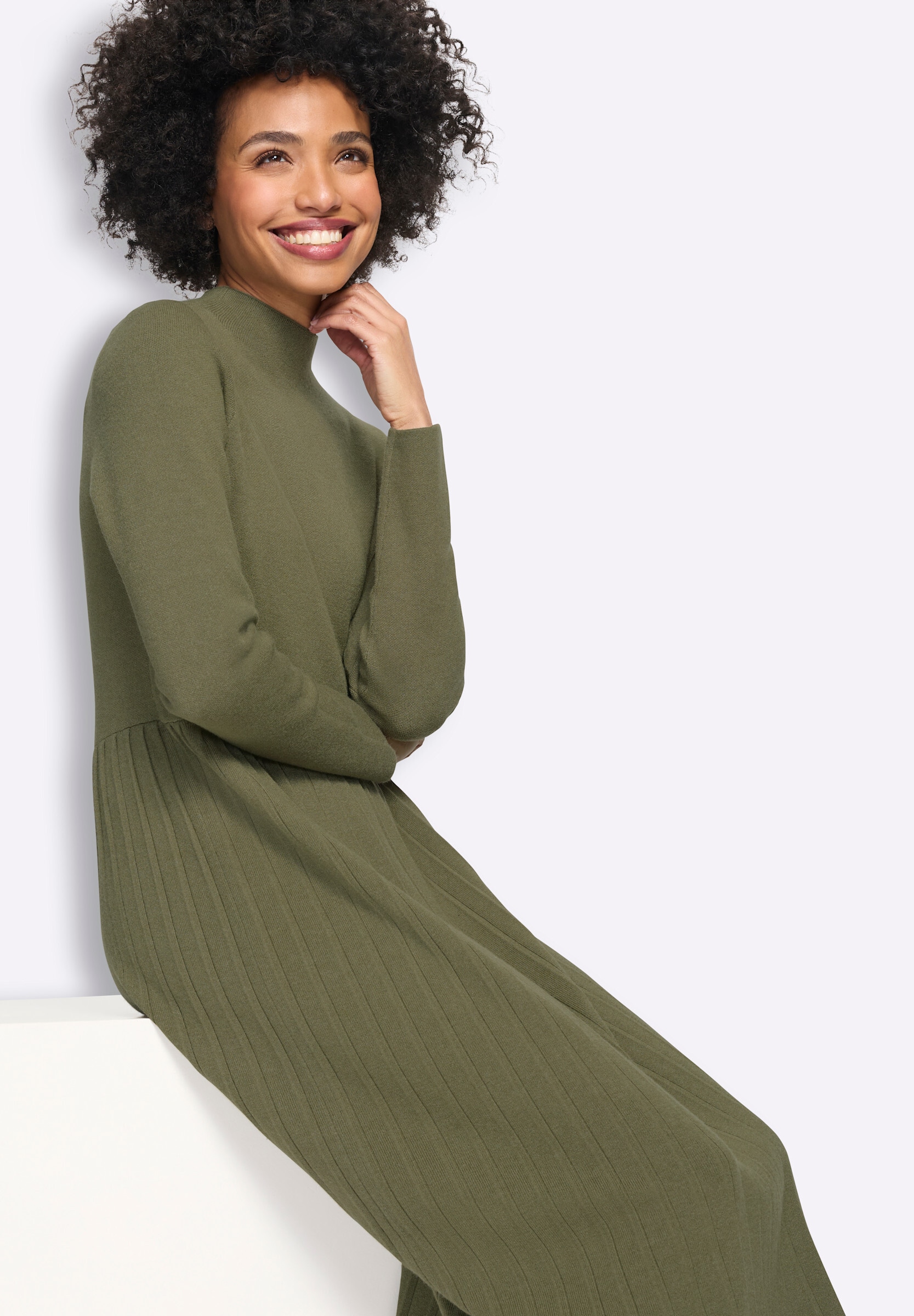 heine Strickkleid »Strickkleid Strickkleid in Melange-Optik« Ohne Taschen