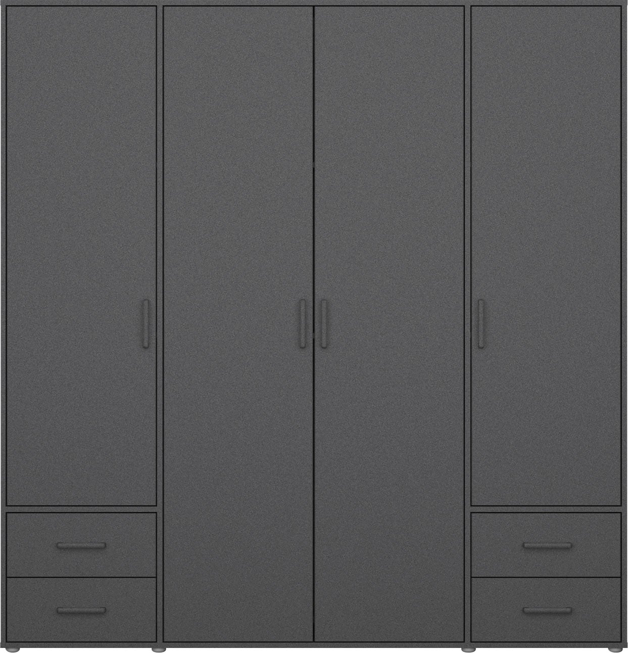 rauch Drehtürenschrank »Voyager, Kleiderschrank mit Außenschubkästen, Garderobe«, (in 3 verschiedenen Ausstattungen BASIC/CLASSIC/PREMIUM), Made in Germany