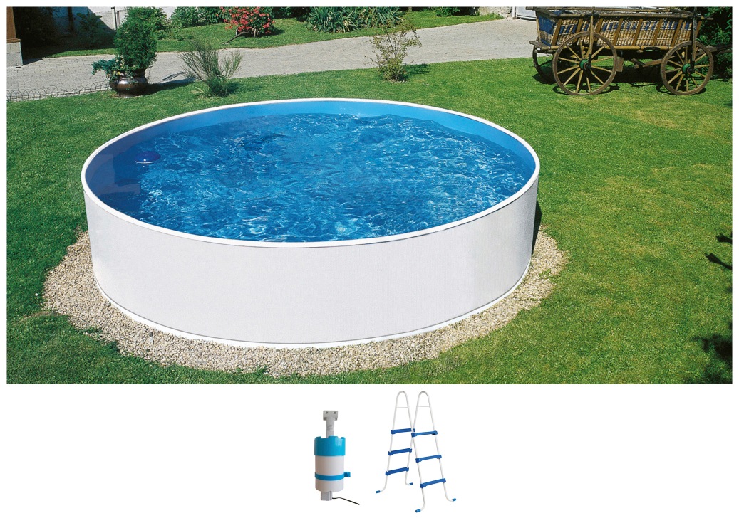KONIFERA Rundpool »Usedom I«, (Set), 3-tlg., ØxH: 300x90 cm