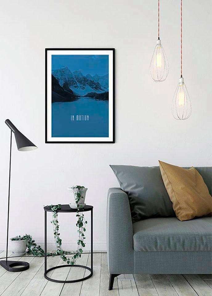 Komar Bild »Word Lake In Motion Blue«, Natur, (1 St.), Wandbild zur Dekoration - ohne Rahmen