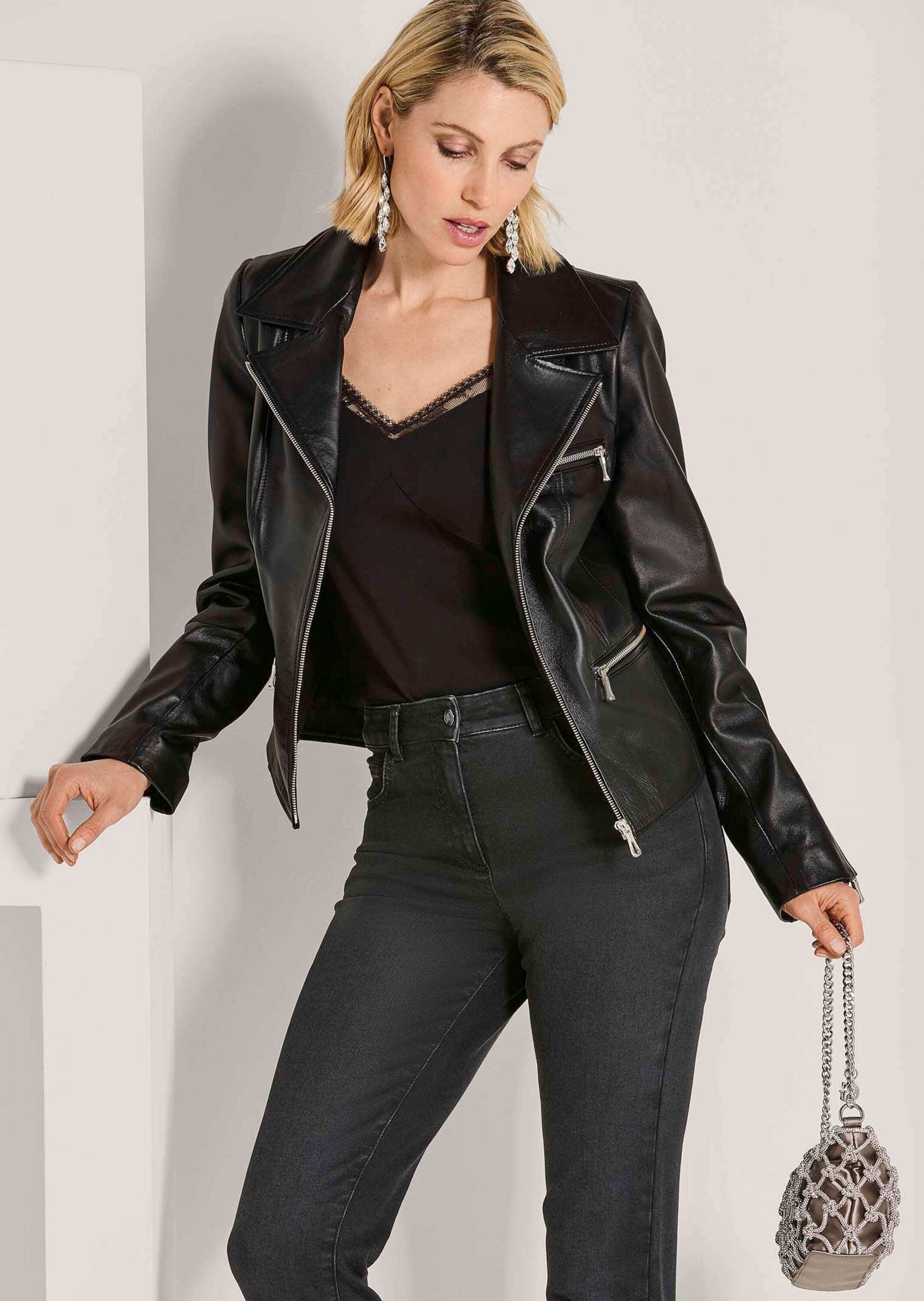 MADELEINE Lederjacke »Lederjacke Langarmjacke aus feinstem Lammnappa«