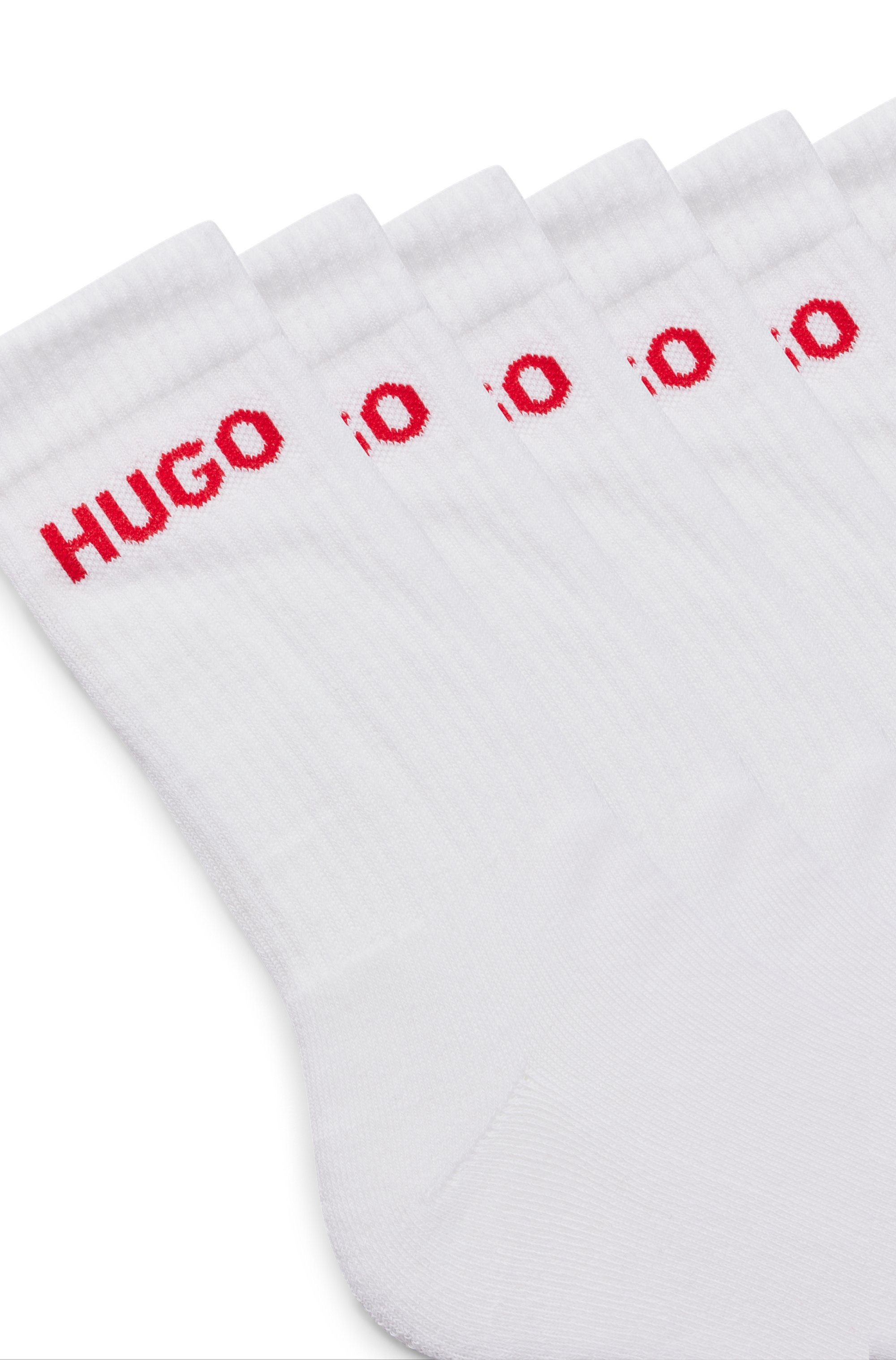 HUGO Underwear Socken »6P QS RIB LOGO CC«, (Packung, 6 Paar, 6er Pack), mit eingestricktem HUGO Logo