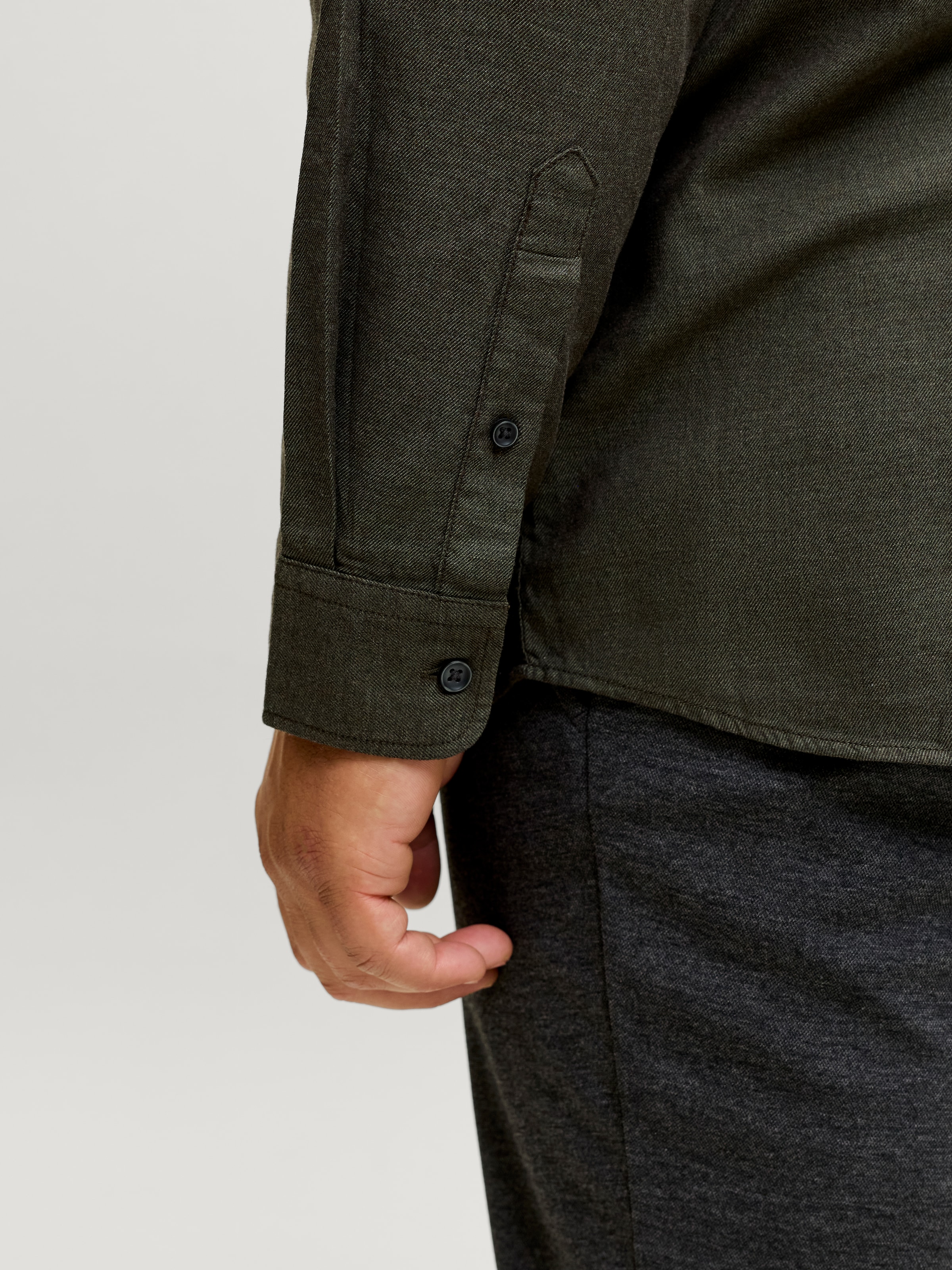 Jack & Jones PlusSize Langarmhemd »JJEFIELD MELANGE SHIRT LS SN PLS« Baumwolle, regular fit