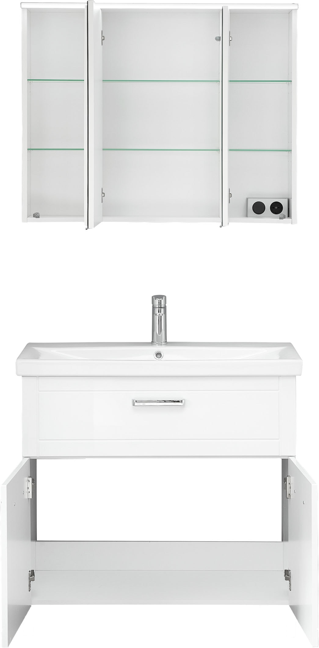 Saphir Badmöbel-Set »Serie 3007,Waschtisch mit Spiegelschrank« 3 Stk. tlg.