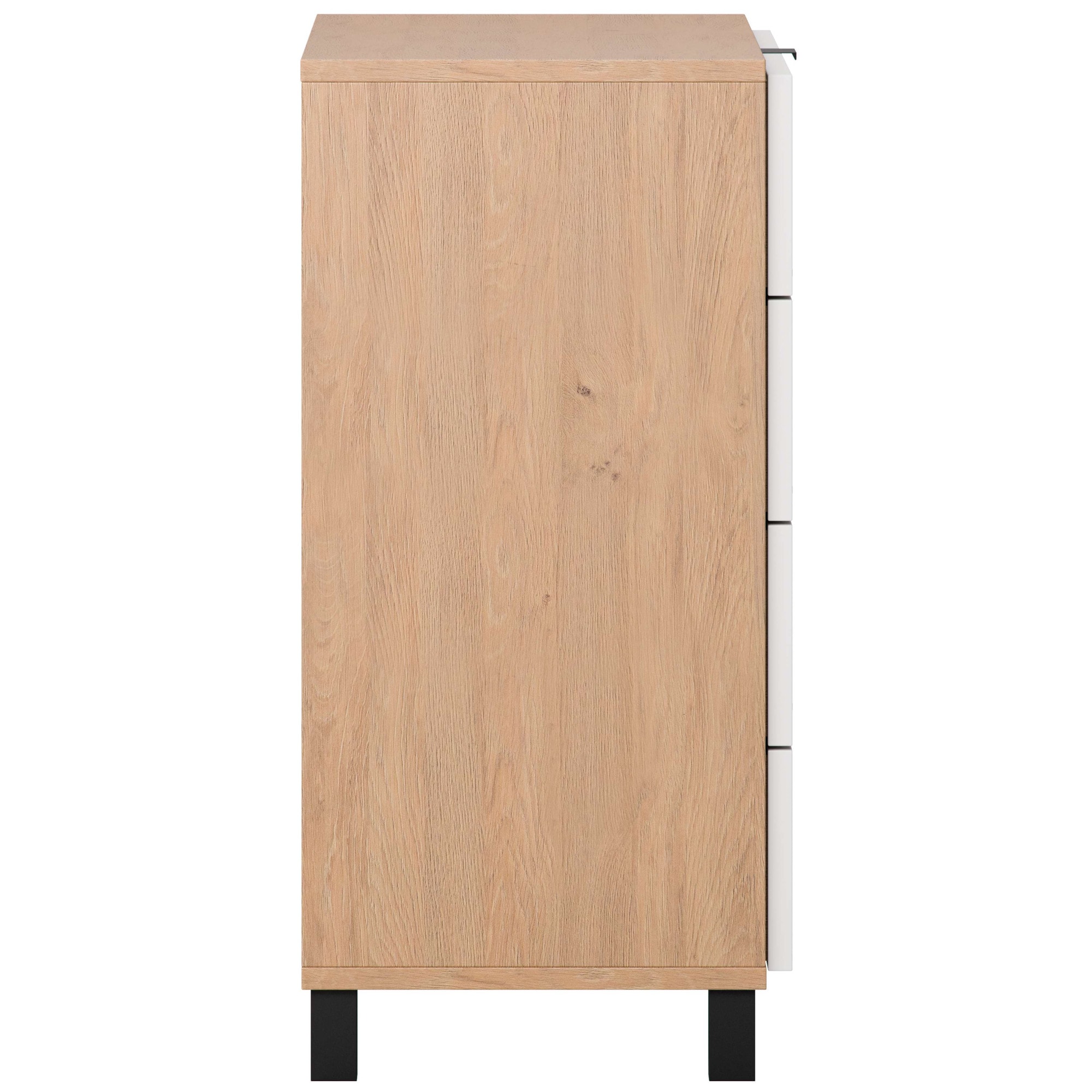 VOX Kommode »SIMPLE Sideboard mit 4 Schubladen, Maße B/T/H: 90/47/94,5 cm« Soft-Close Function, mit schwarzen Metallgriffe