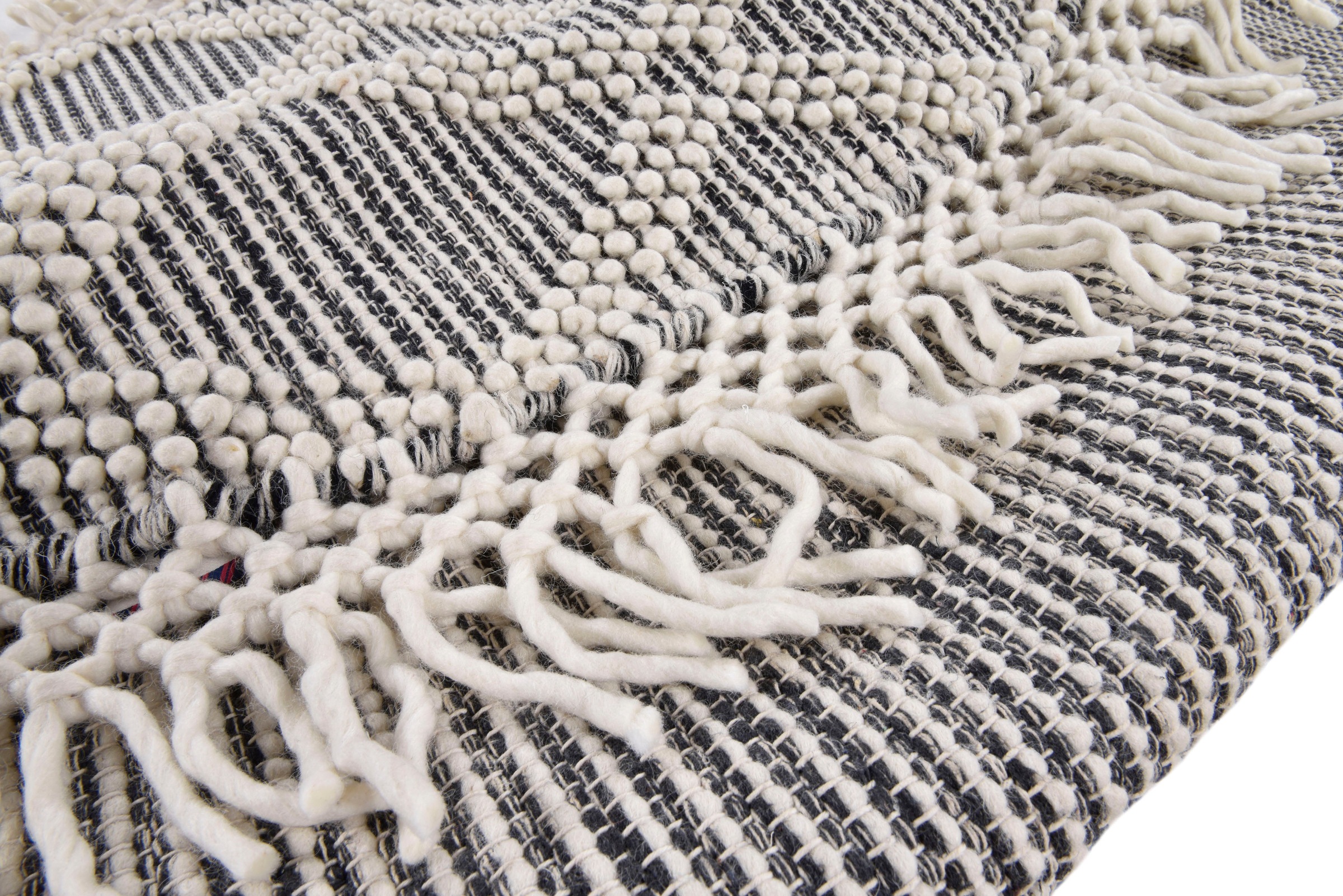 TOM TAILOR HOME Teppich »Colored Macrame«, rund, 10 mm Höhe, Handweb Teppich, reine Wolle, handgewebt, mit Fransen, Scandi Design