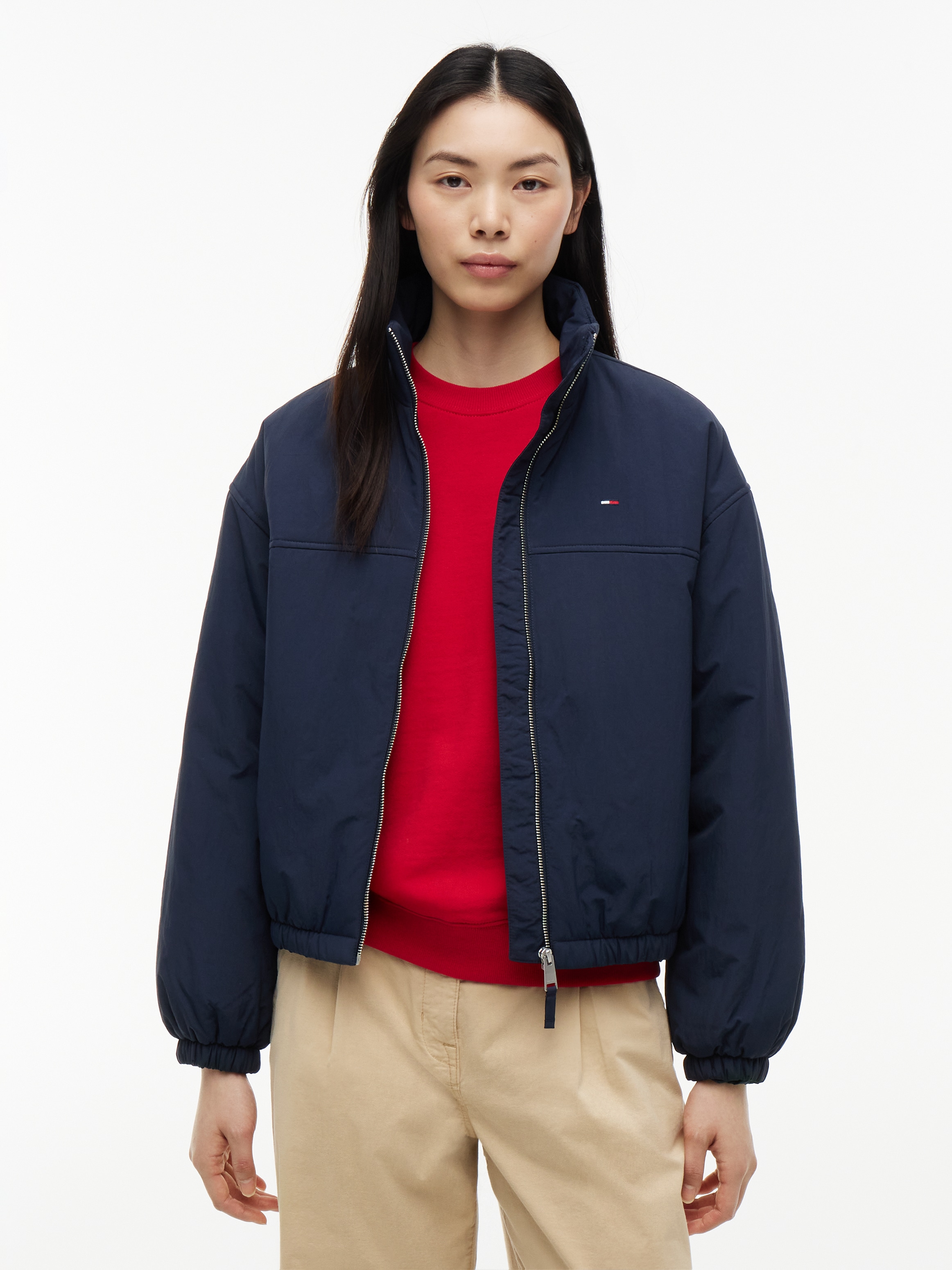 Tommy Jeans Blouson »TJW PADDED HIGH NECK JACKET« Kunstfaser